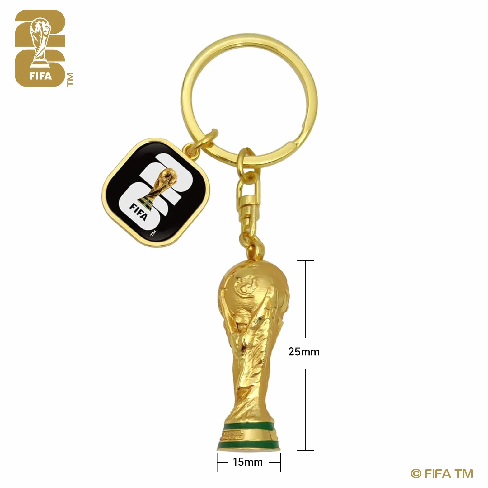 Porte-clés Officiel FIFA Coupe du Monde 2026 – Alliage de Zinc Premium
