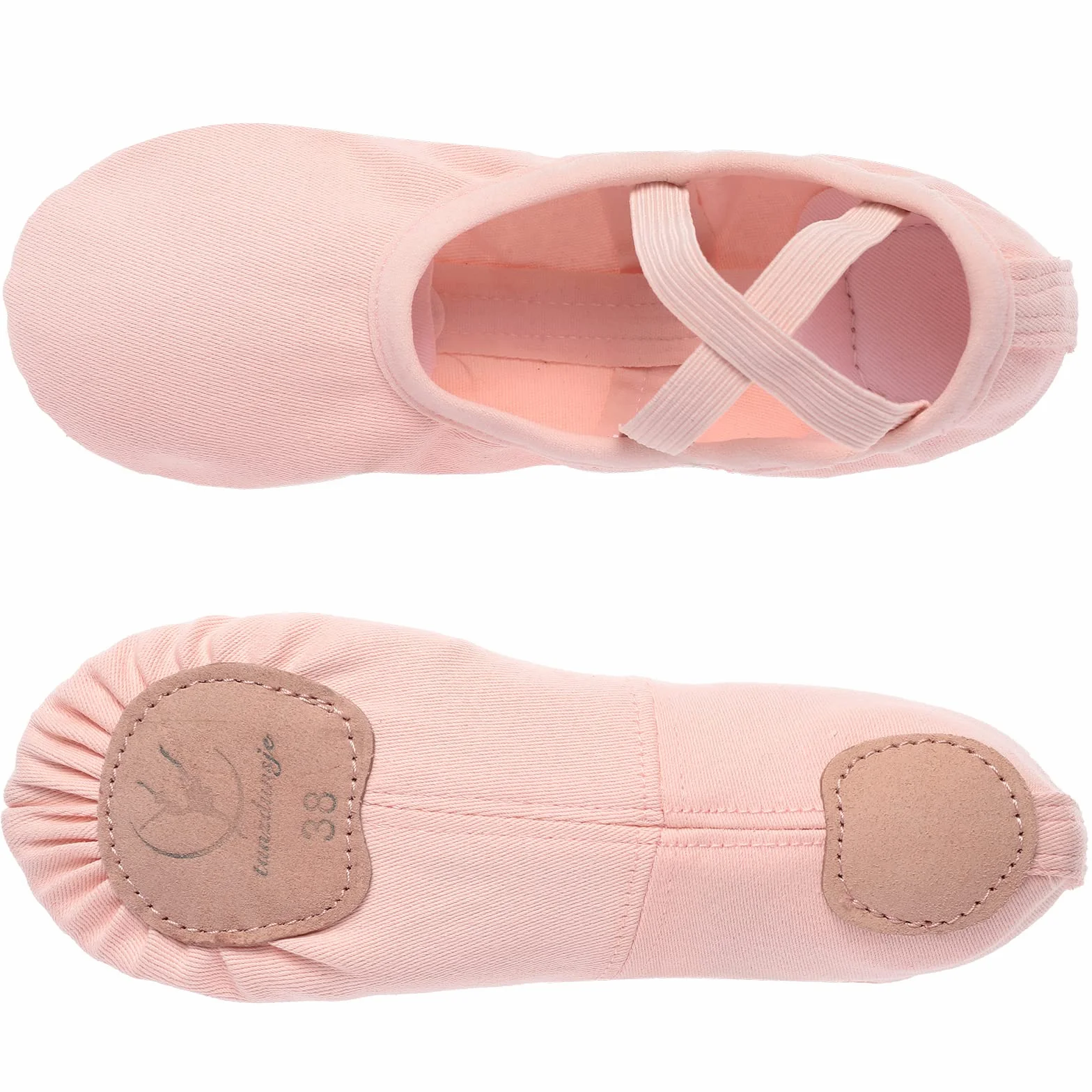 Chaussures de Danse Classique Demi Pointe Toile Ballet Fille Enfants