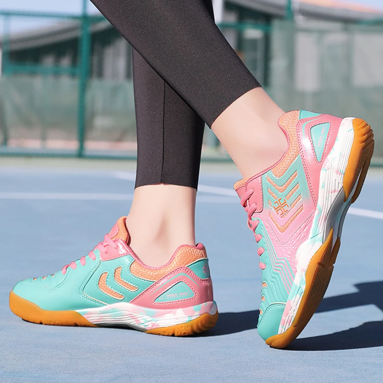 Chaussures De Badminton pour Femmes Antidérapantes Légères Sport D'intérieur