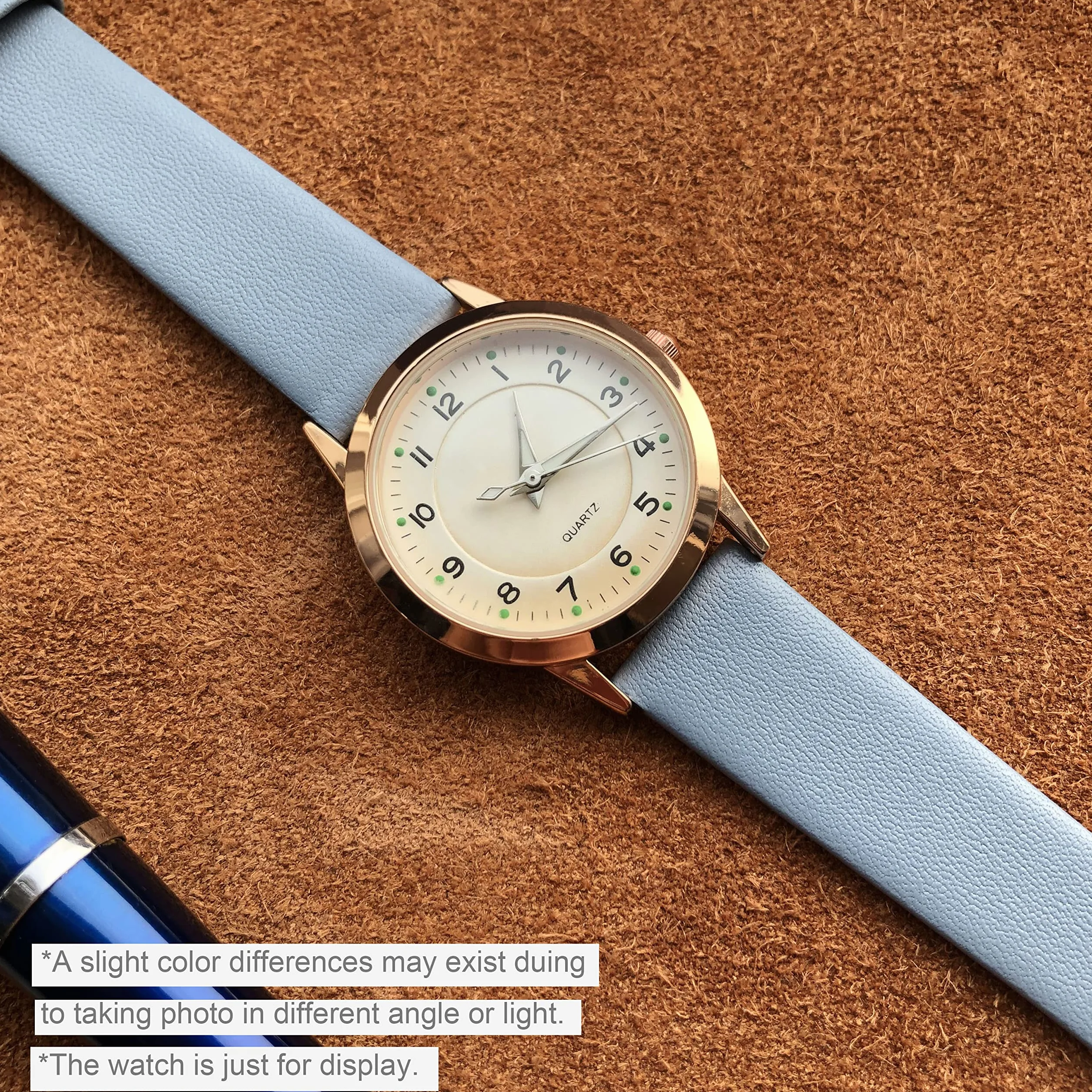 Bracelets de Montres en Cuir 6-24mm pour Femmes Hommes