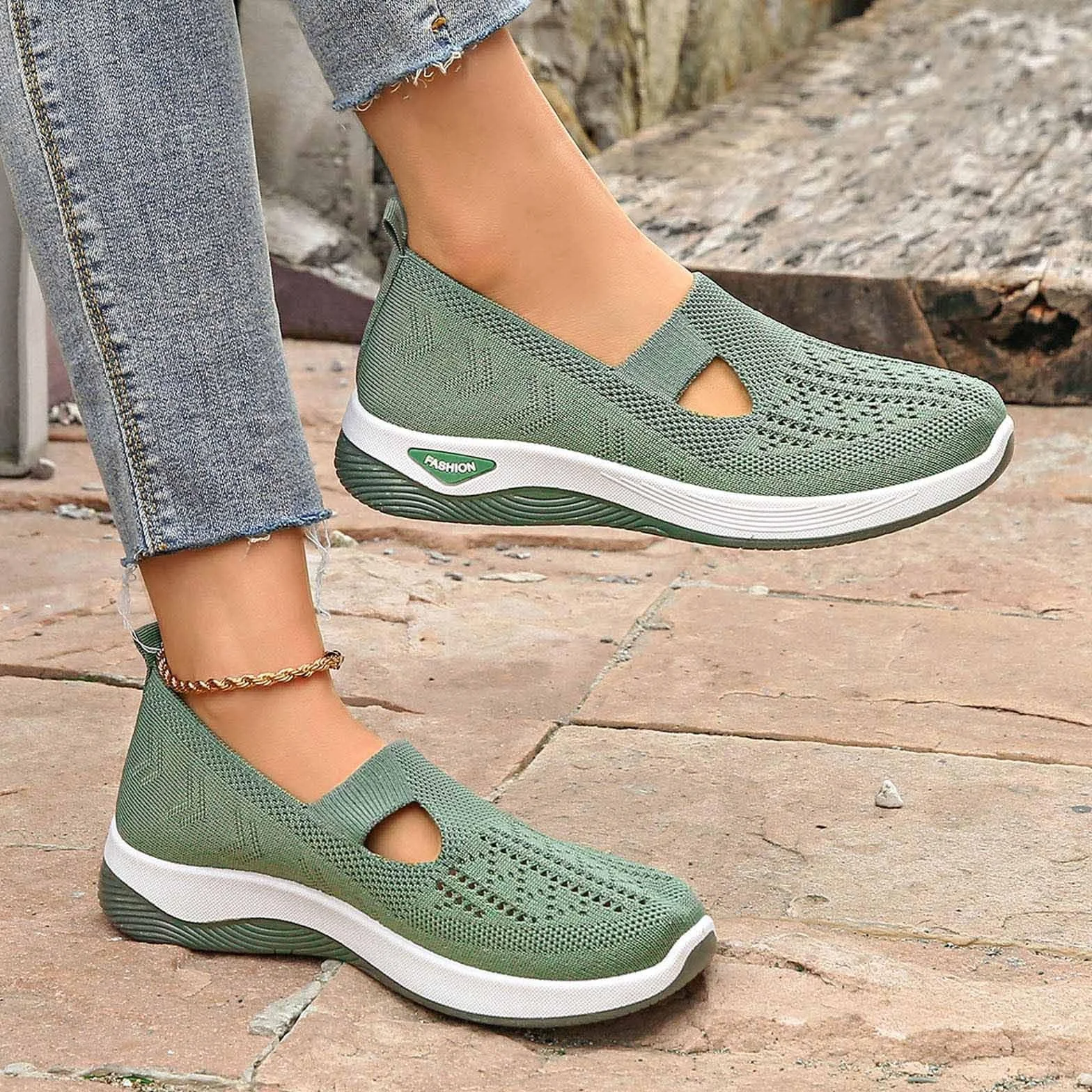 Chaussure Orthopédique Femme - Basket Mode Sport pour Femmes Basquette Marche Printemps Ete Pieds Larges Confortable