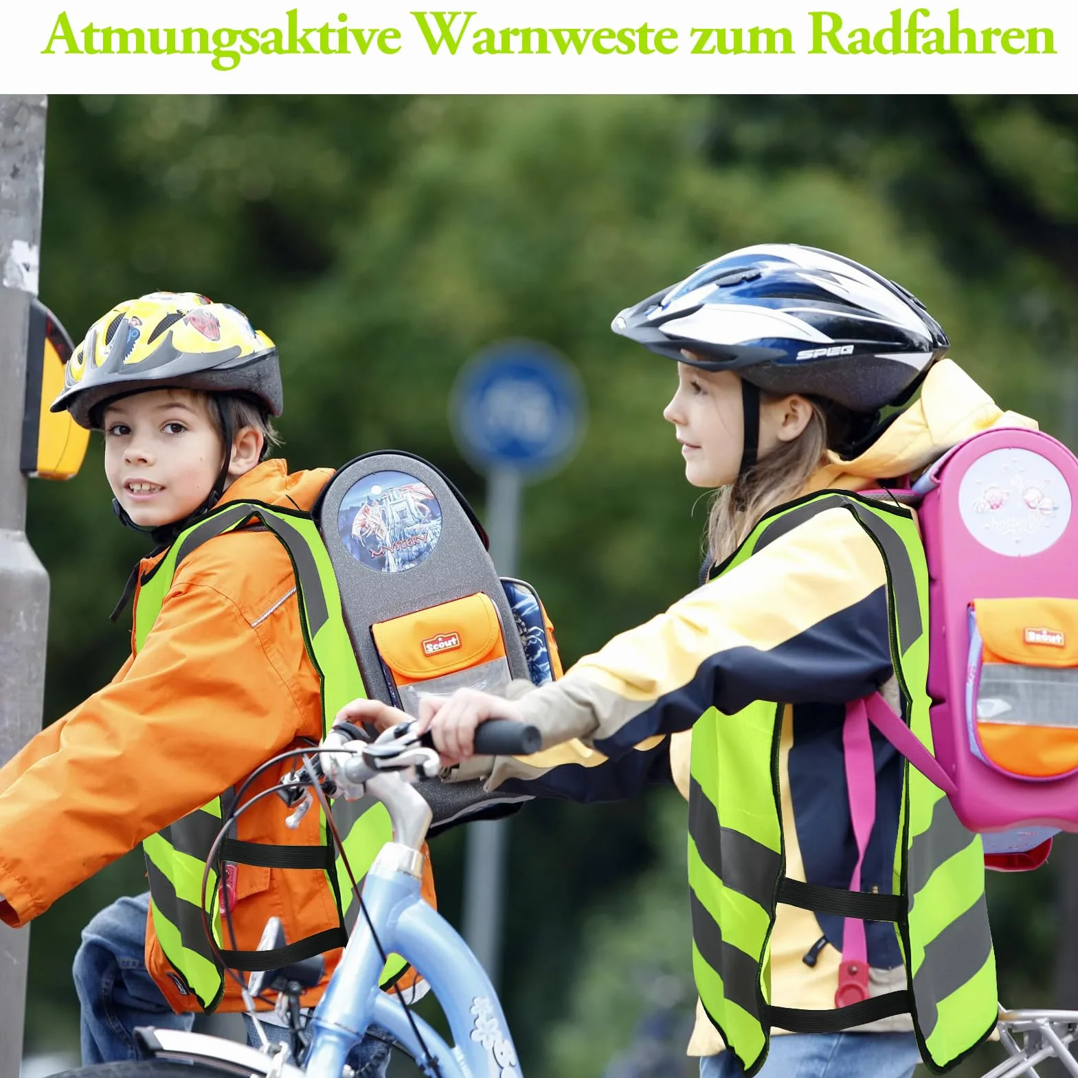 Gilets de sécurité réfléchissants pour enfants lot de 2 avec bracelets
