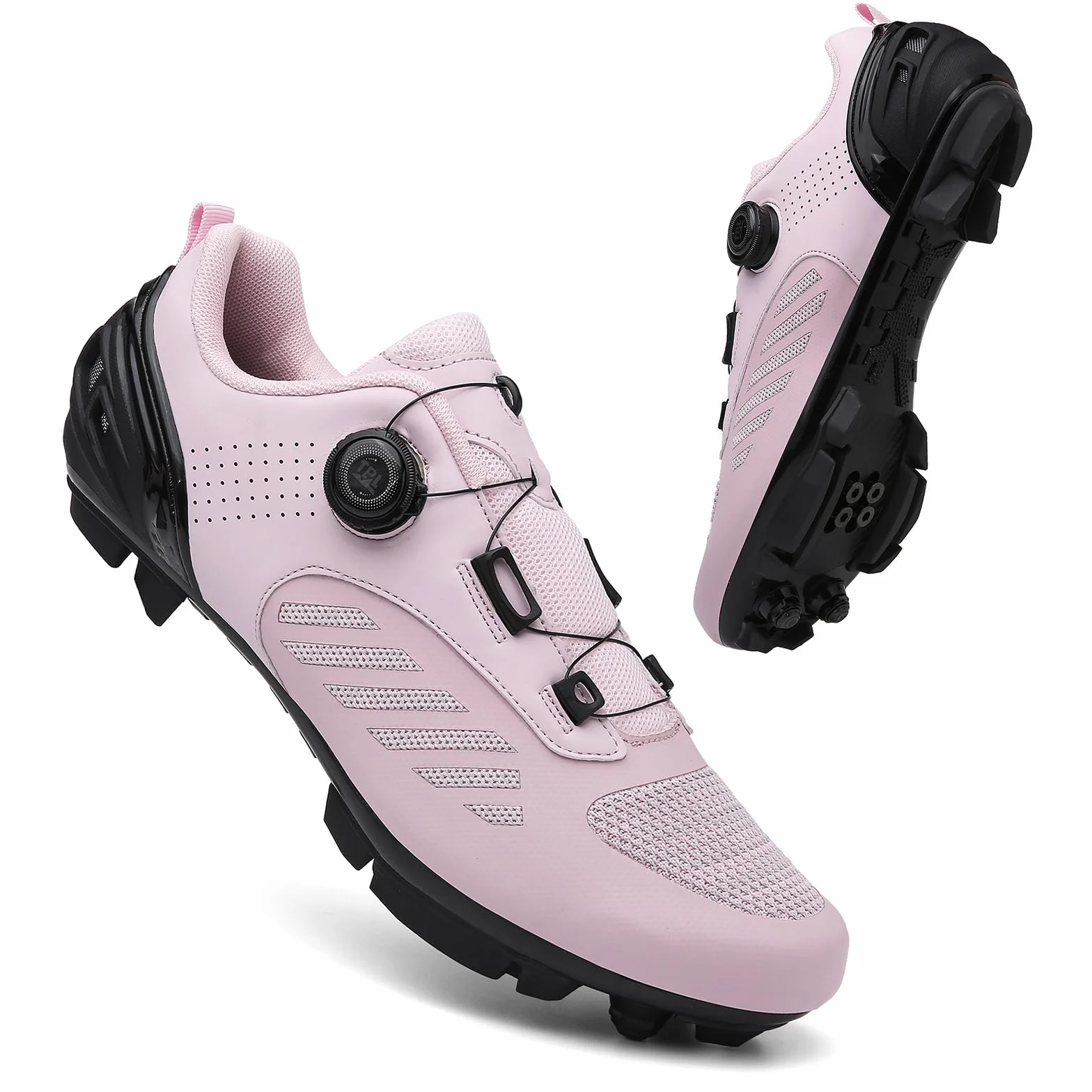 NGARY Chaussures De Vélo VTT pour Femmes Compatible SPD 2 Schrauben mit Cleats Cyclisme