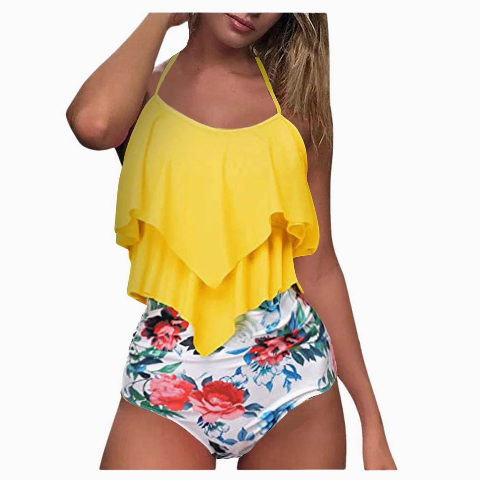 Maillot de Bain Maillot De Bain Plus Maillots De Maillots De Bain Femmes Noir Tummy Tummow Showwear Till Haut Maillot De Bain avec Shorts Beach Loisirs Vacances Maillots De Bain