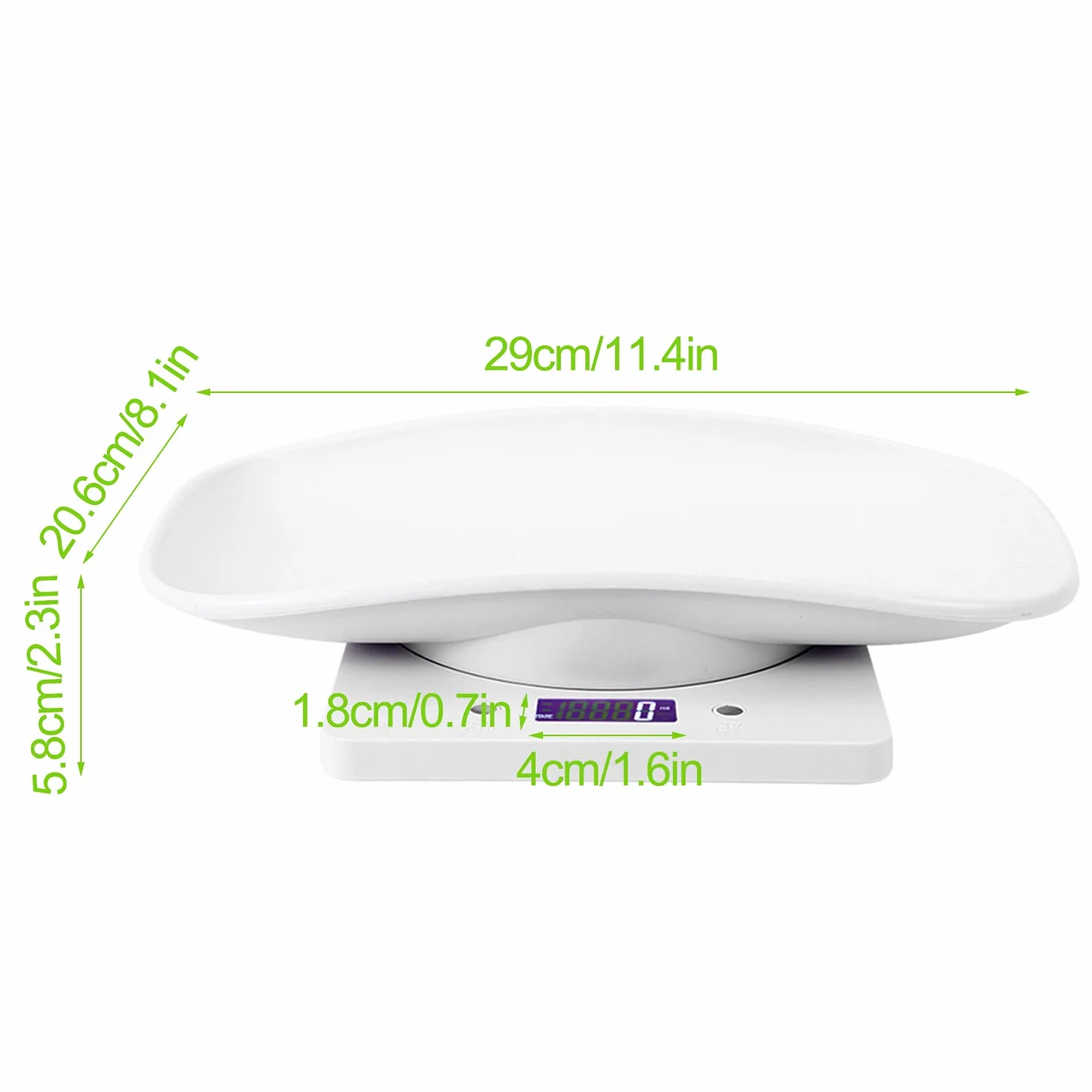 Balance Numérique Pour Animaux De Compagnie, Pèse Chat Bébé, échelle Animale LCD Mini Chiot Chien Hamster Hérisson 3 Modes Blanc