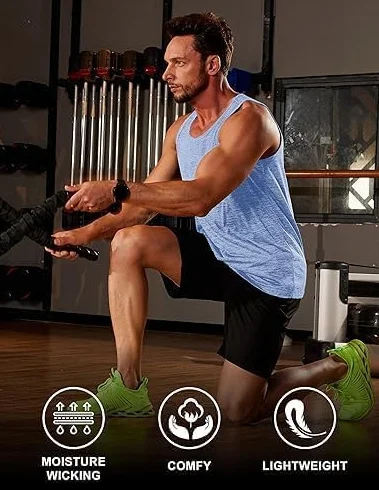 MAGCOMSEN Débardeur Homme Sport Sans Manche Séchage Rapide Respirant Muscle Gym Gilets
