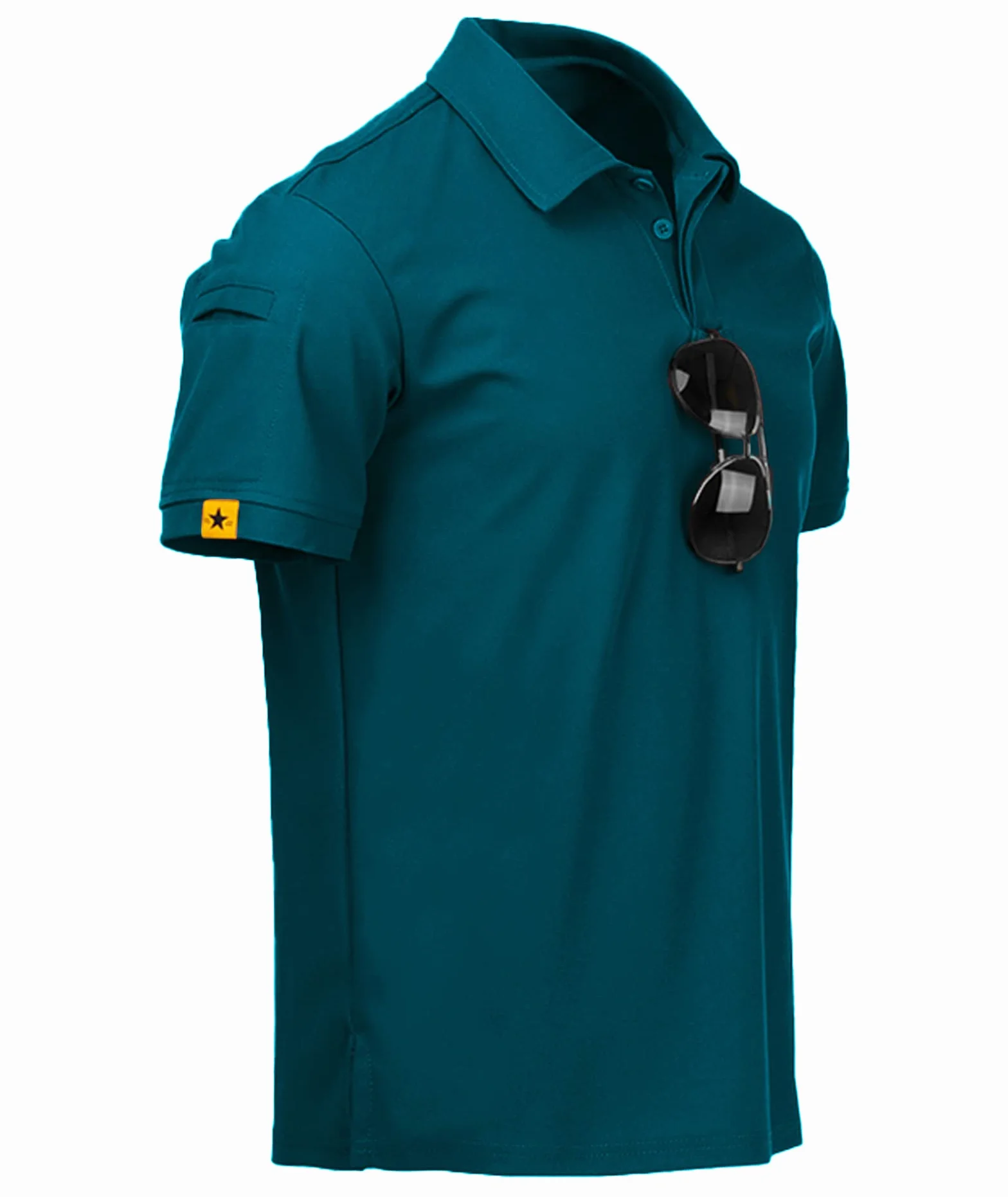 Polo Hommes Manches Courtes Séchage Rapide Golf Tennis T-Shirts Sport Regular Fit