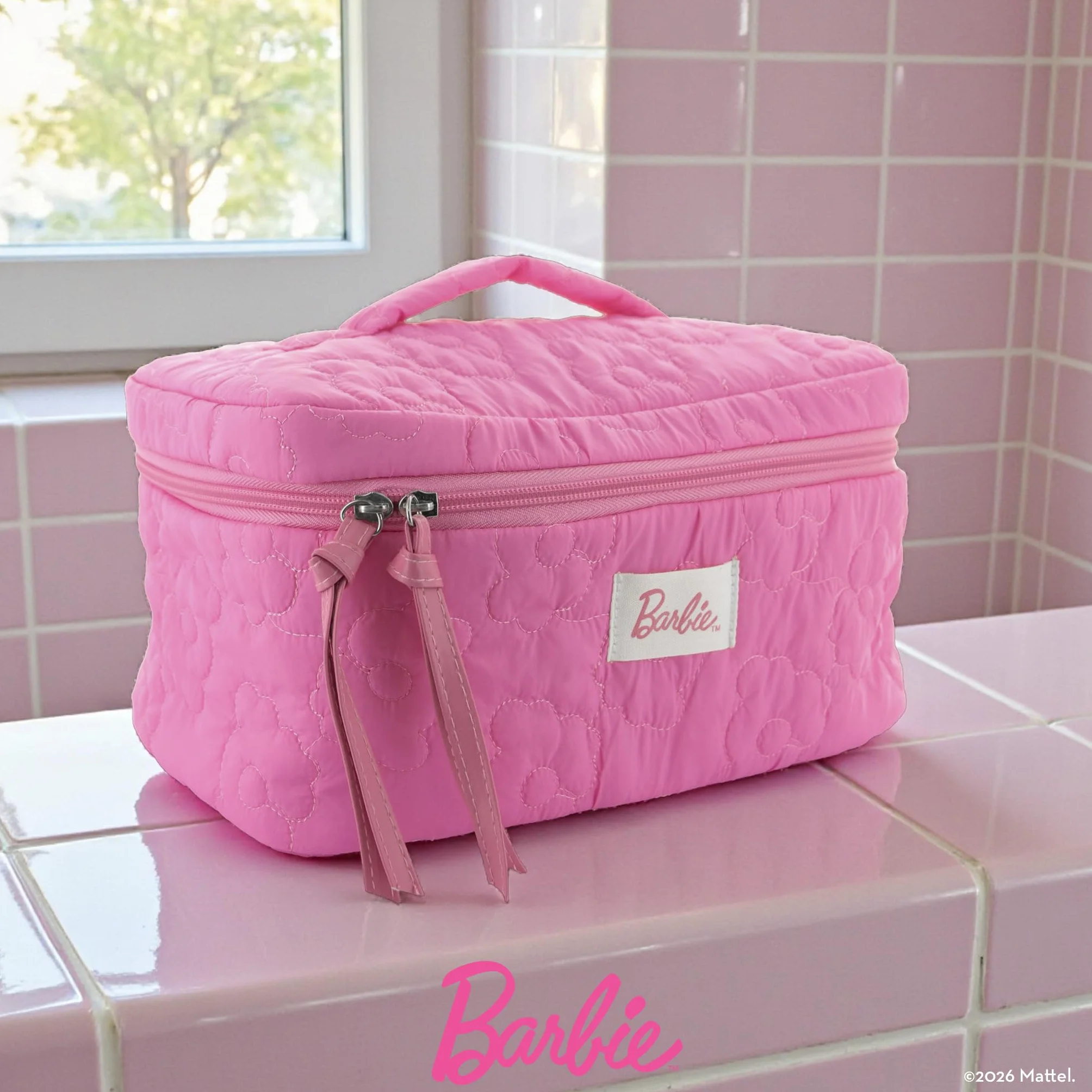 Mattel Barbie Vanity Grand Format Ultra Pratique Rose Produit Officiel