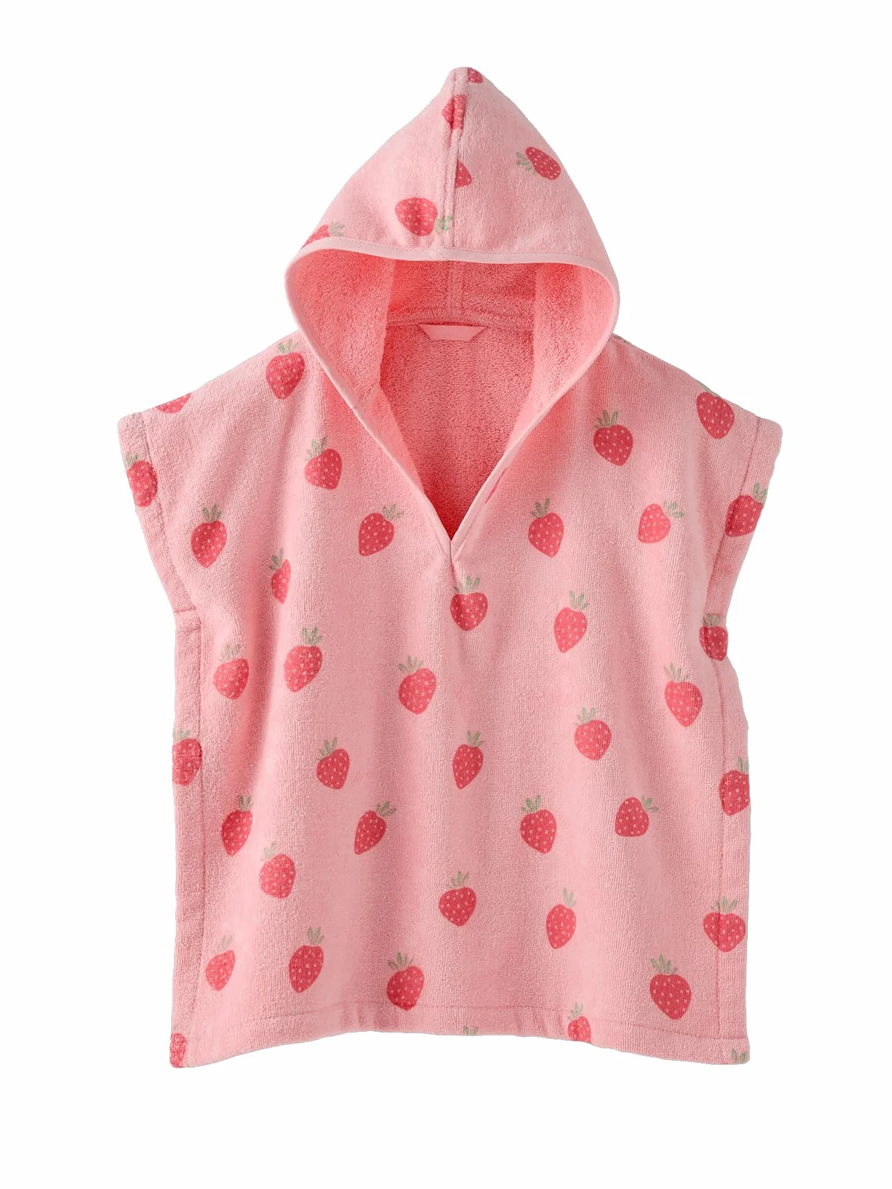 VERTBAUDET Poncho de bain bébé coton recyclé rose imprimé 3/6M (60/67)