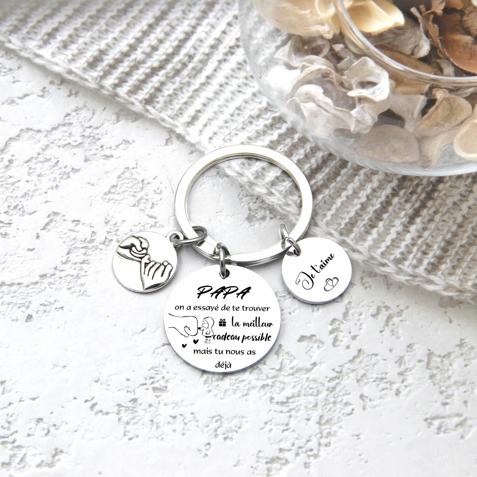 Porte-cles Papa Cadeau Fete des Peres Anniversaire Original