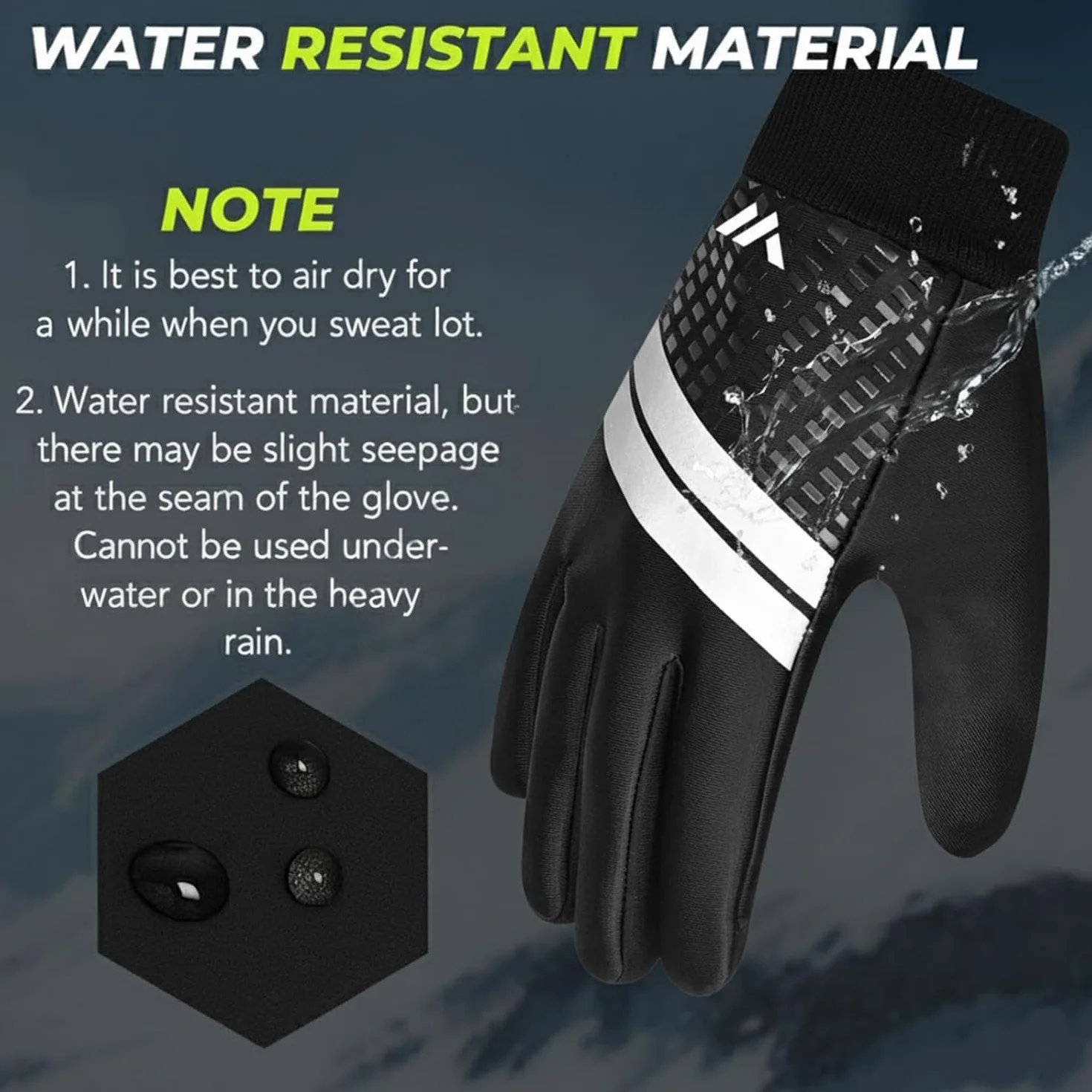 WESTWOOD FOX Gants d'hiver pour enfants mitaines imperméables coupe-vent isolantes thermiques compatibles écrans tactiles