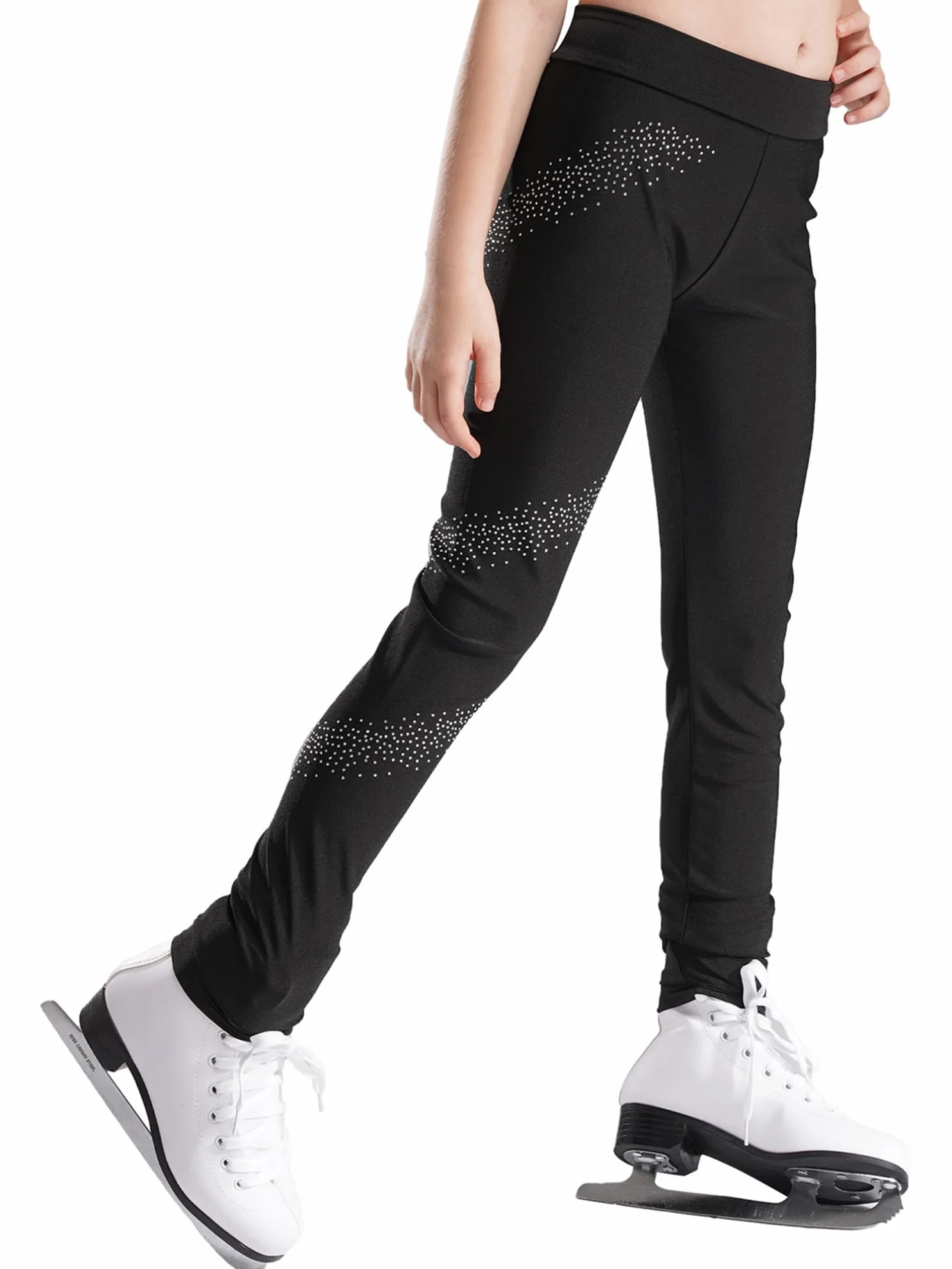 MSemis Enfant Fille Tenue Patinage Artistique Ensembles Haut Veste Pantalon Legging Justaucorps Gymnastique Paillette Glace 5-16 Ans