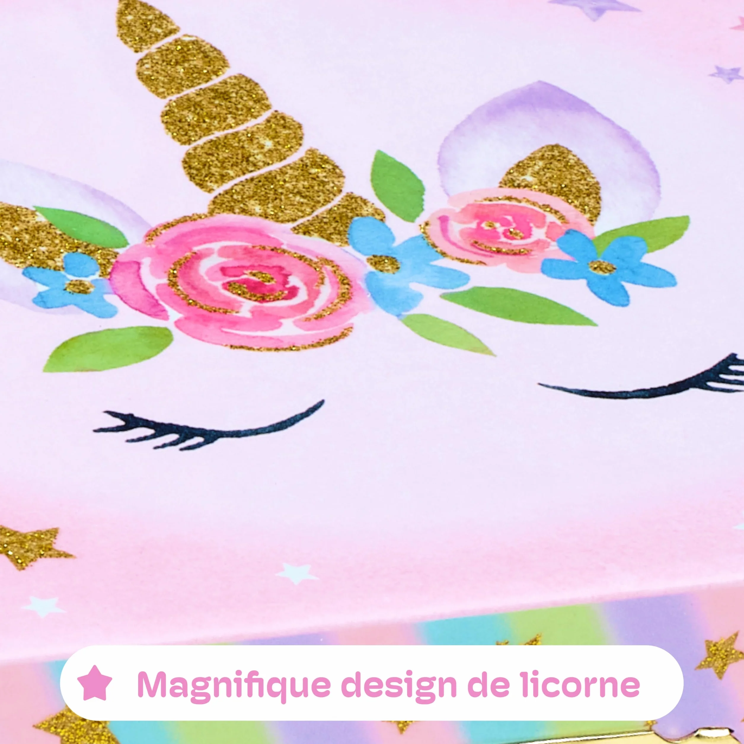Jewelkeeper Grande Boîte à Bijoux Musicale pour Enfants avec 2 Tiroirs