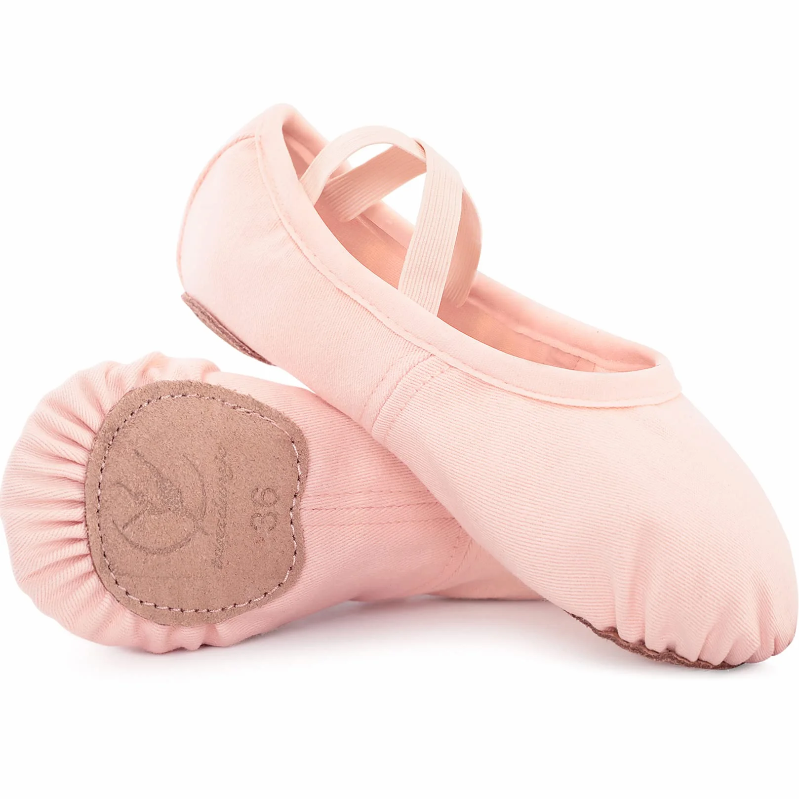 Chaussures de Danse Classique Demi Pointe Toile Ballet Fille Enfants