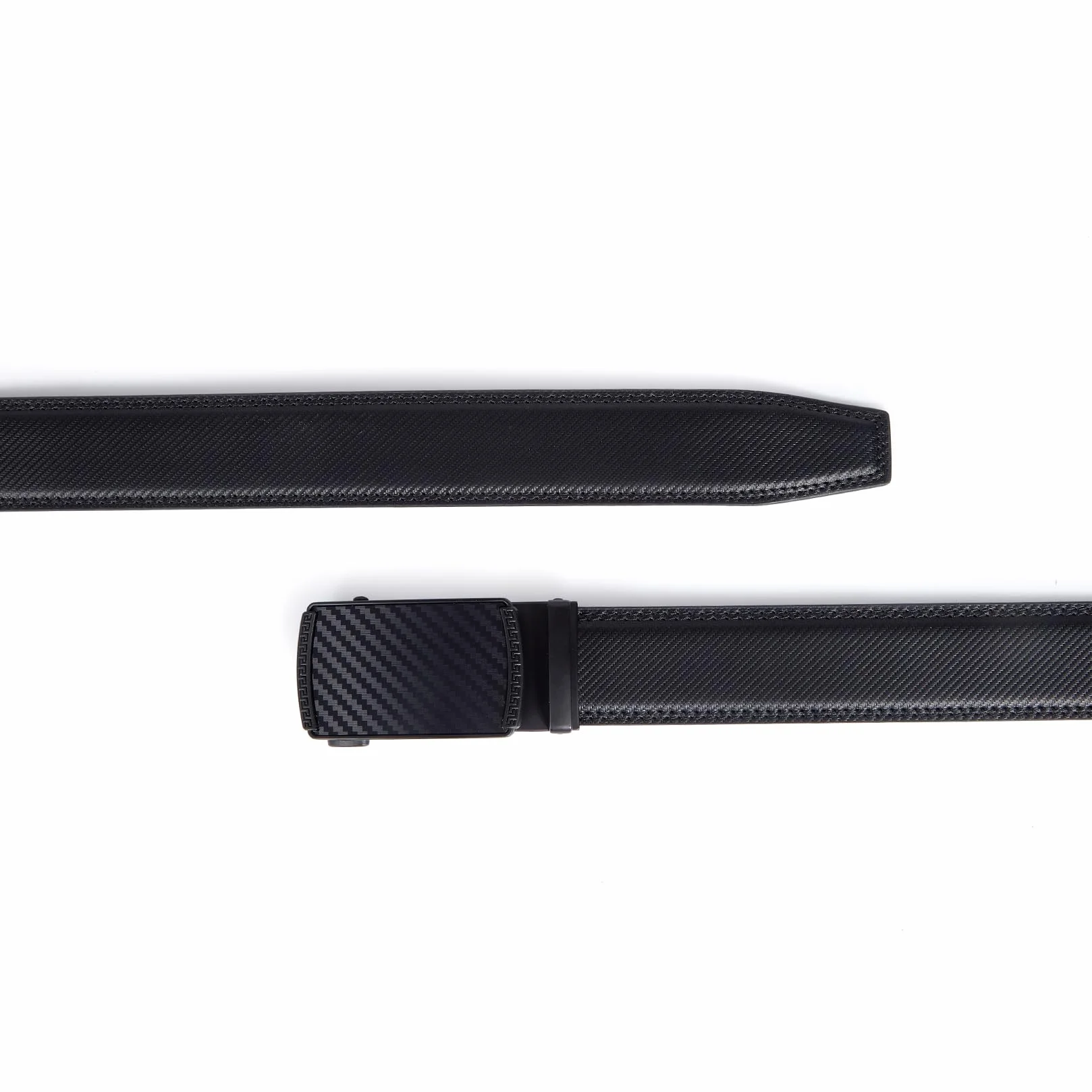 Ceinture Homme Cuir Réglable à Cliquet Boucle Automatique 3.5cm