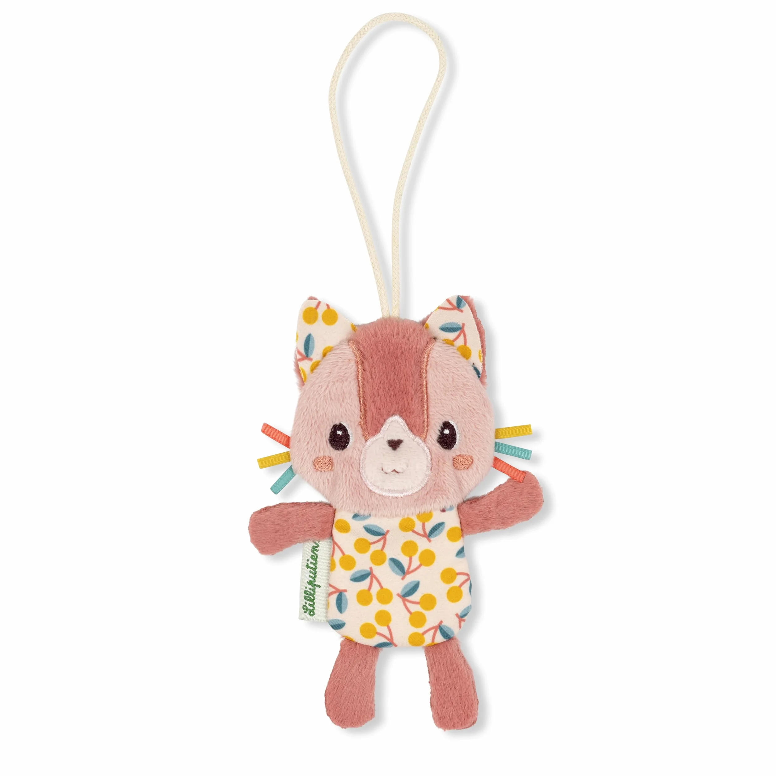 Lilliputiens Etiquette Bagage Enfant Jeanne Le Chat 16 cm Rose Personnalisable