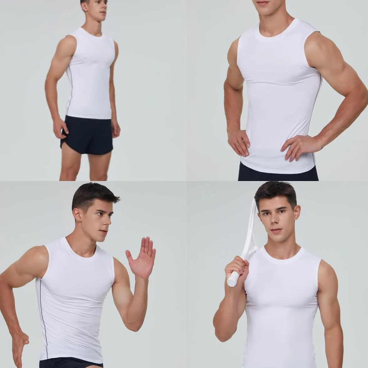 Débardeur de Compression Sport Homme Maillot de Corps Amincissant Ventre Plat