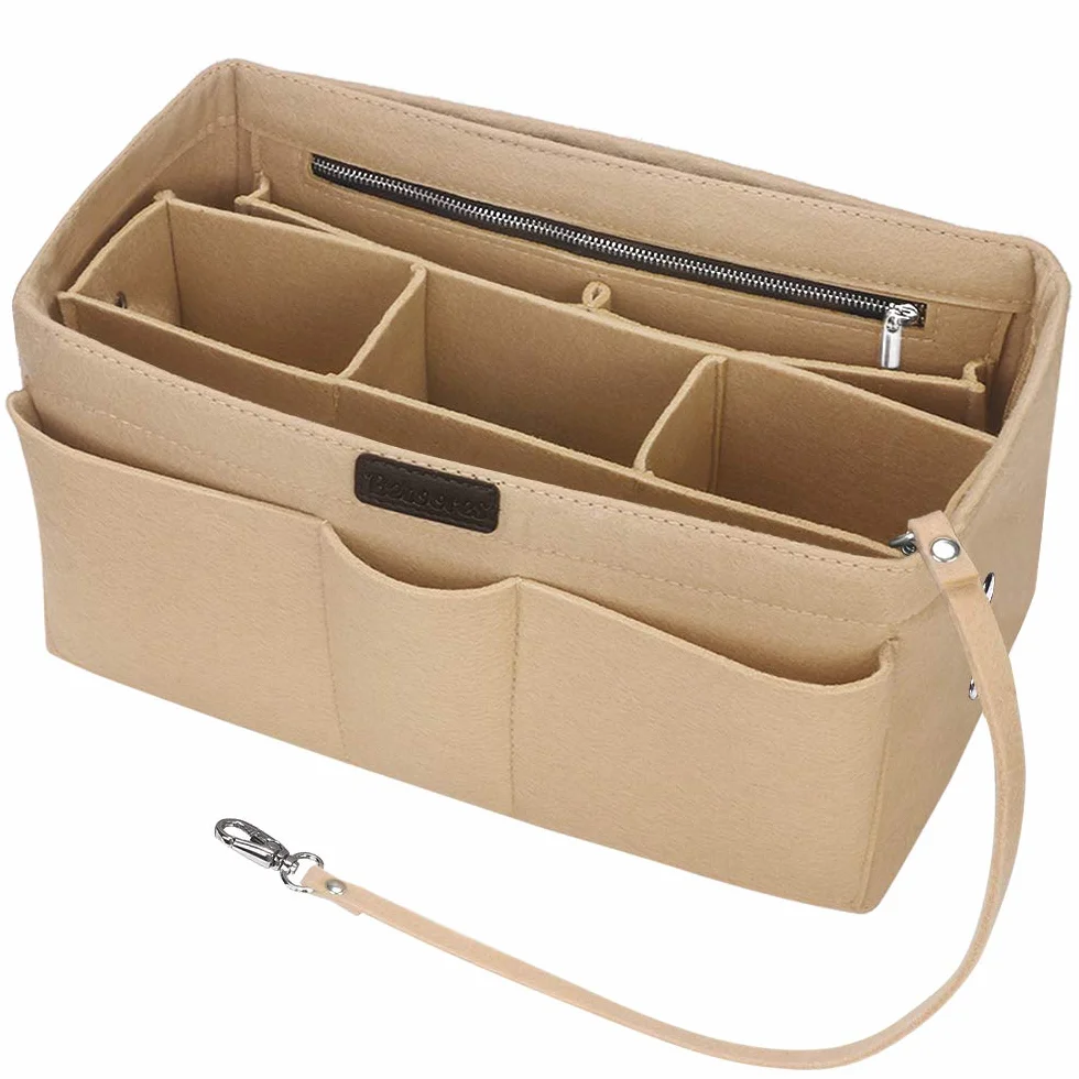 Organiseur de Sac à Main en Feutre pour Speedy 35 et Neverfull PM Beige L