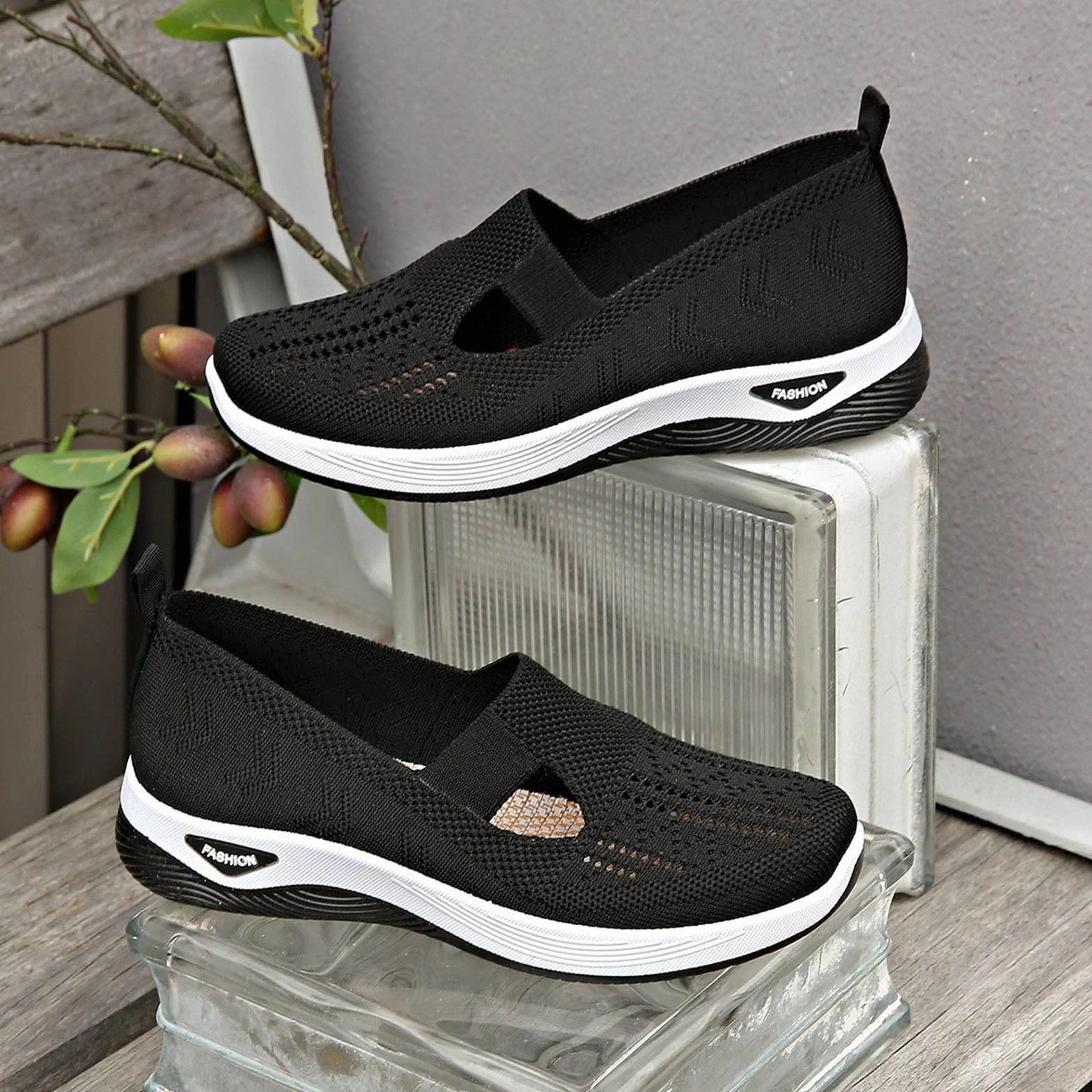 Baskets Orthopédiques Femme Été Légères Respirantes Antidérapantes Slip on Confort