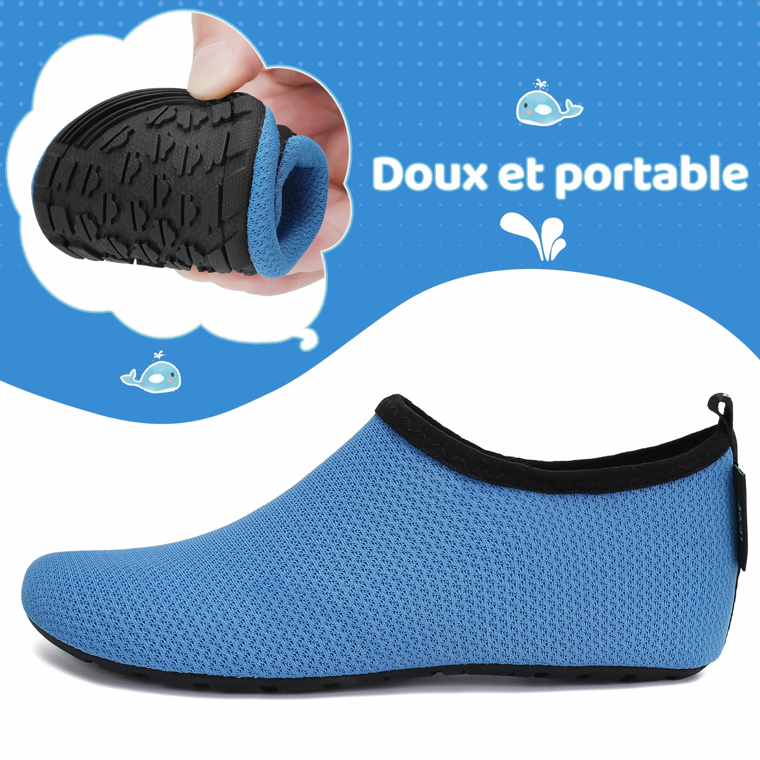 SAGUARO Chaussures d'eau Enfant Pieds Nus Sport Aquatique Barefoot Garçon Fille Taille 20-37 EU