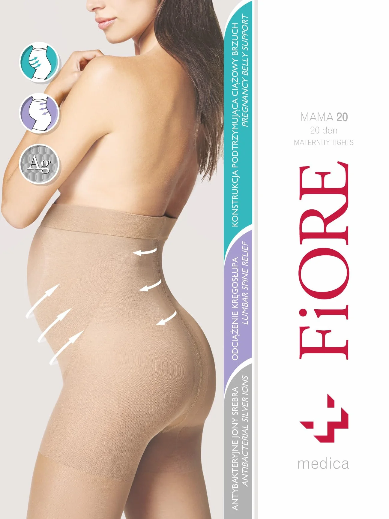 Fiore Collant maternité confort soutien grossesse 20 deniers