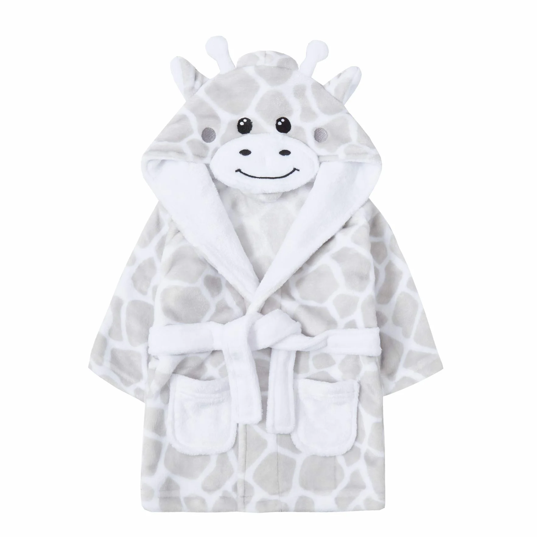 Robe de chambre à capuchon en molleton doux pour bébé enfant