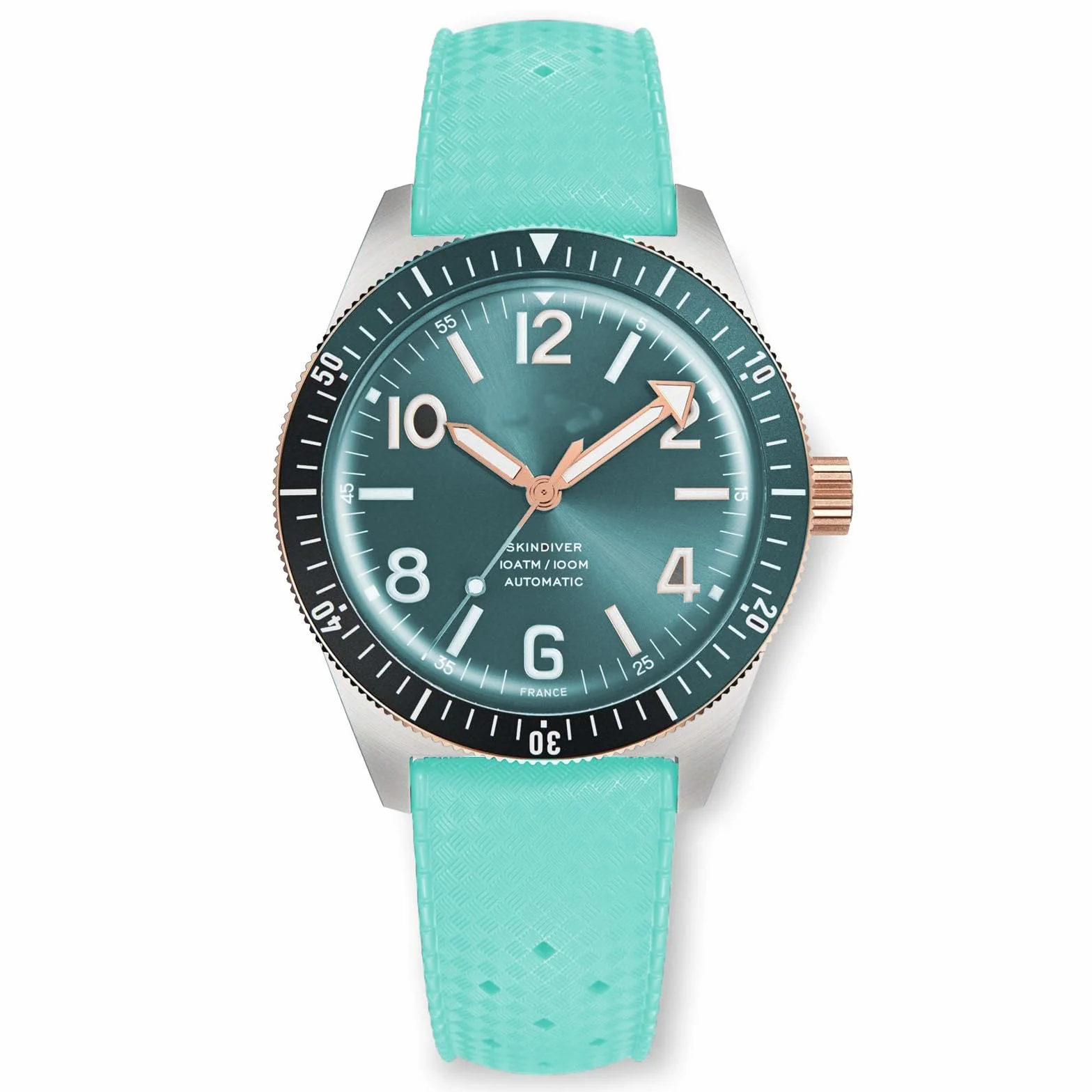 Bracelet de Montre Caoutchouc Fluoré FKM 18-22mm Tropical Style Dégagement Rapide Original Remplacement pour Omega