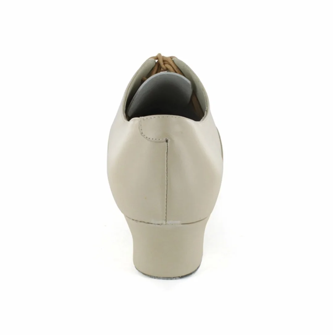 Chaussures de danse latine homme cuir bout fermé lacets classiques