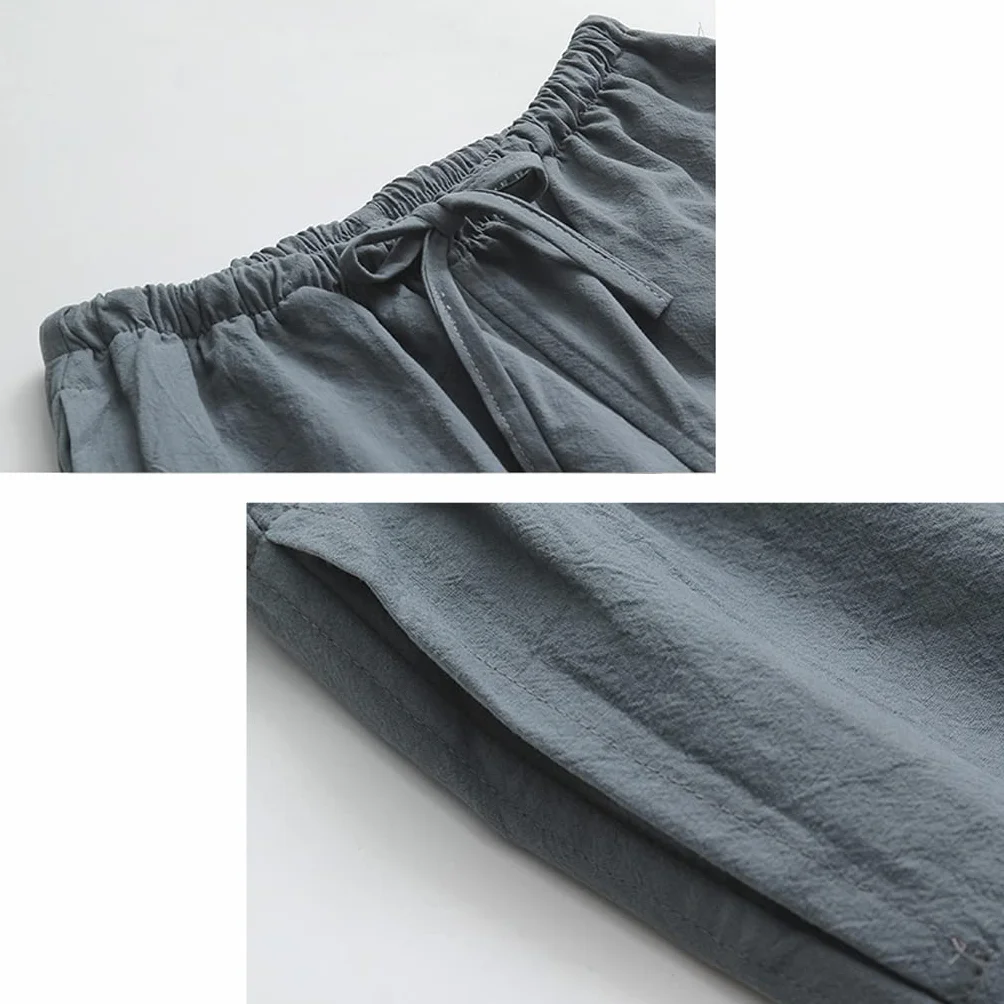 Lin en Coton Pantalon Tai Chi Kung Fu Tang Costume Chinois Grande Taille