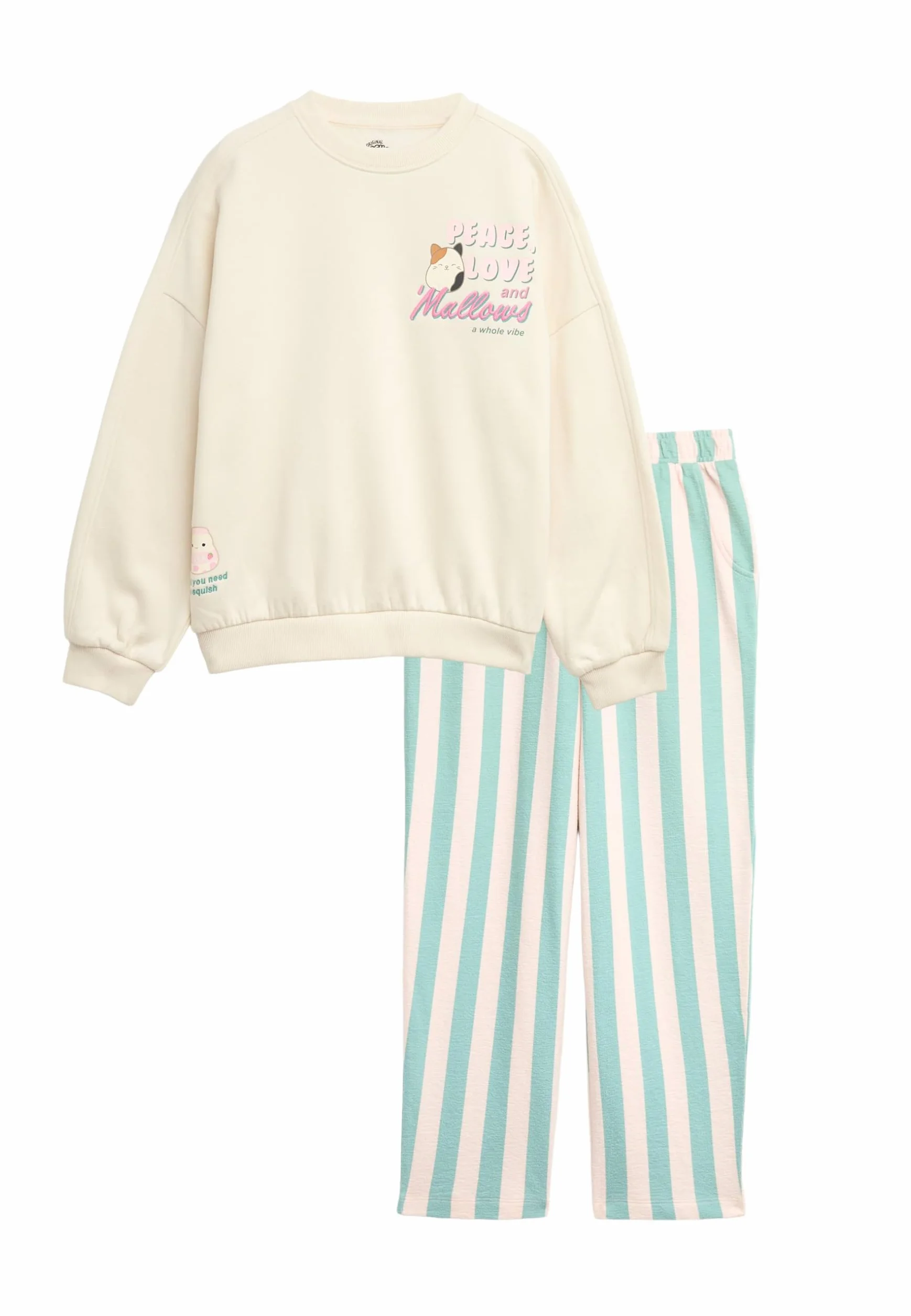 Marks & Spencer Ensemble 2 Pièces Squishmallows™ Fille Coton Coupe Standard Taille Élastiquée