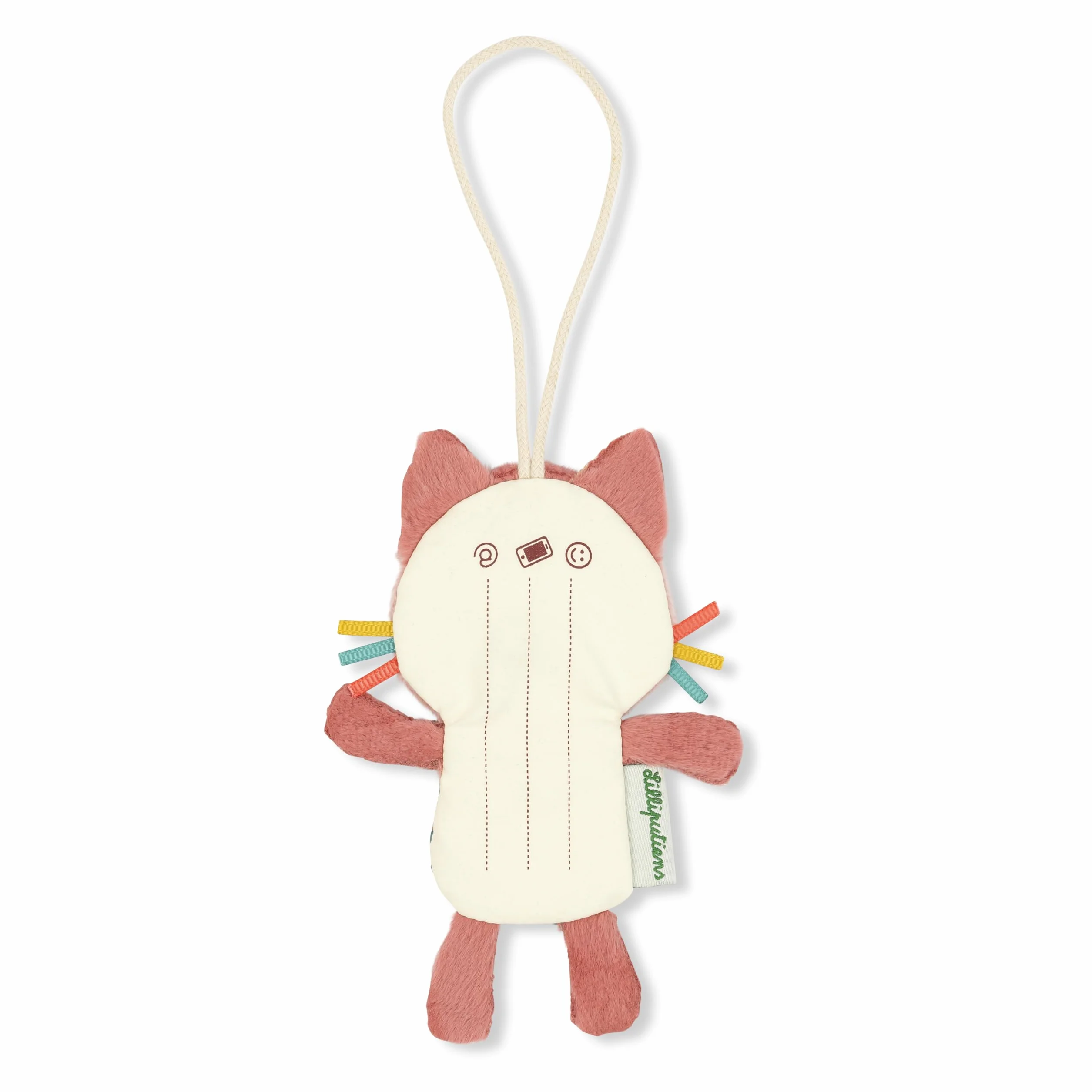 Lilliputiens Etiquette Bagage Enfant Jeanne Le Chat 16 cm Rose Personnalisable