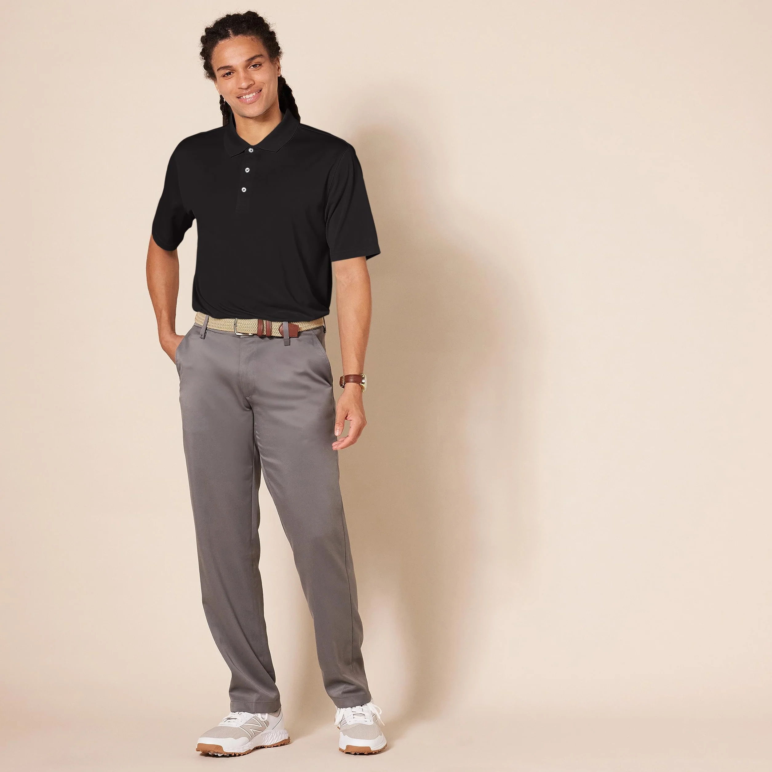 Amazon Essentials Homme Polo de Golf Séchage Rapide Manches Courtes