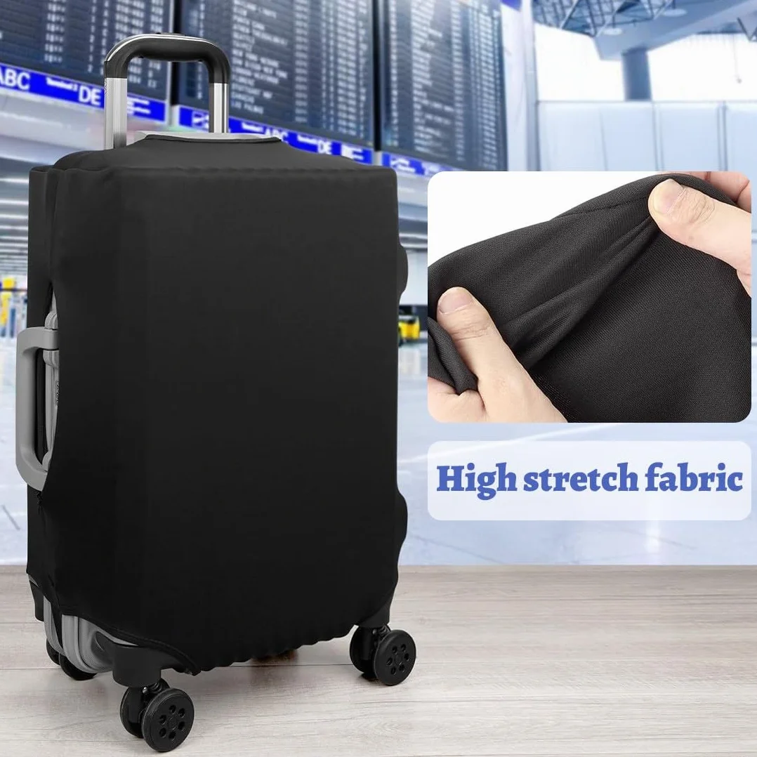 Housse Protection Valise Elastique Silicone pour Bagages Réutilisable Noir XL