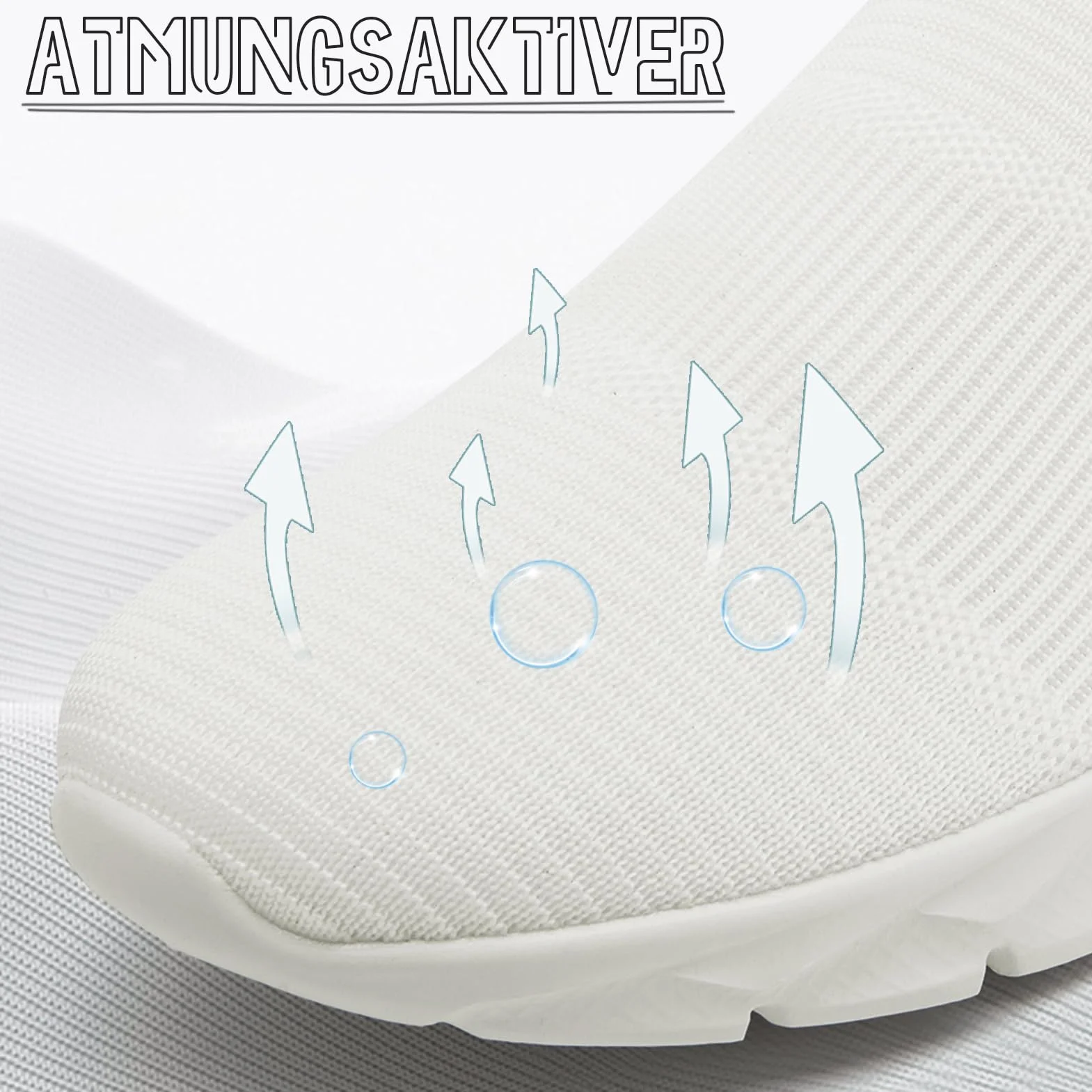 Baskets Homme Running sans Lacets Noir Sport Respirant Slip on Confortables