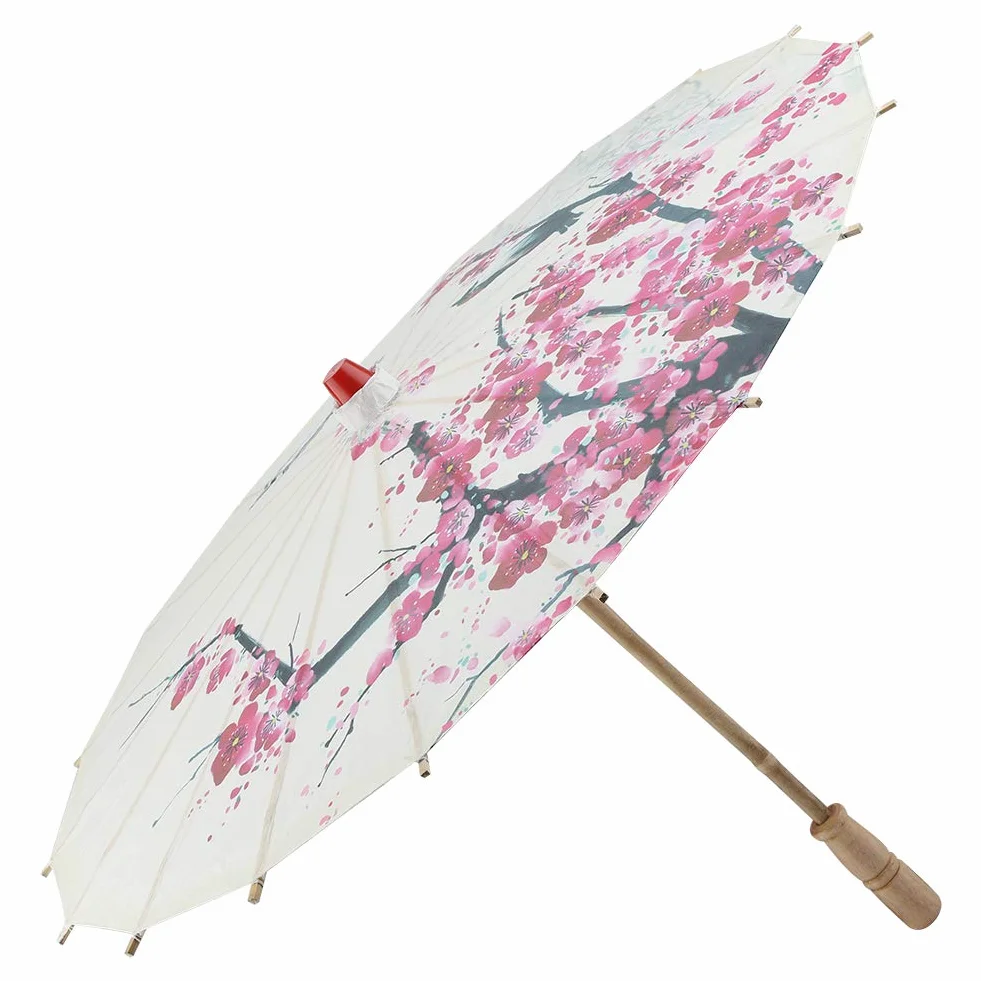 Parapluie Chinois Pliable Papier Huilé Imperméable Fleur de Prunier Art Classique