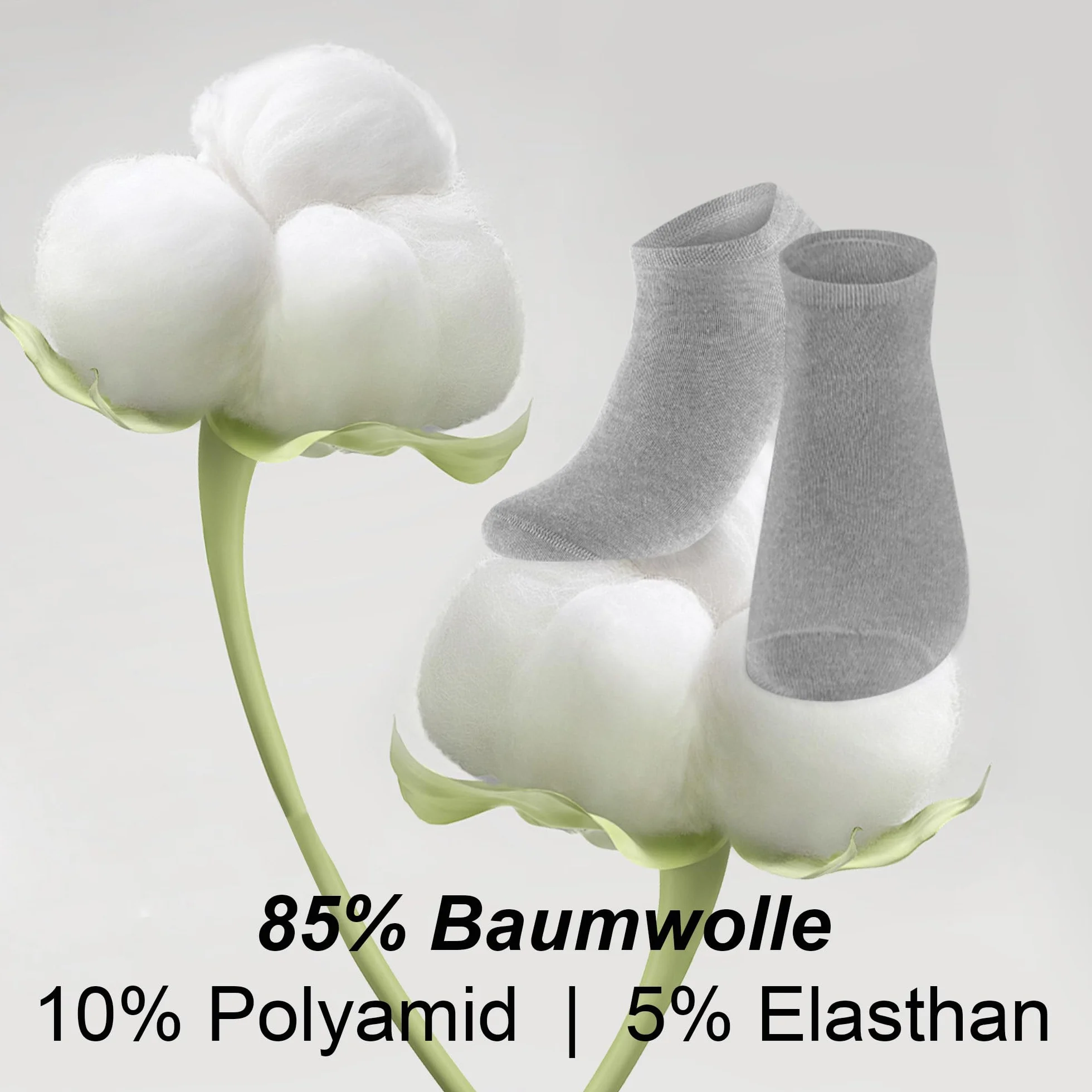 Chaussettes Basses Homme Femme Lot de 12 Paires Socquette Sport Coton Respirant Courtes