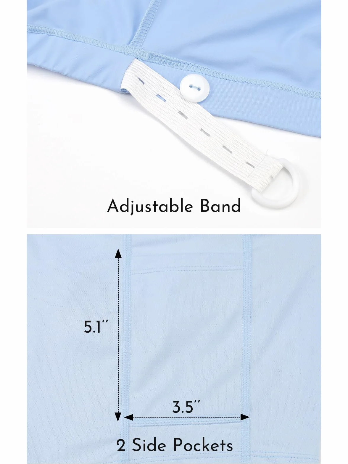 SHEKINI Jupe de natation de grossesse à volants pour femme avec short intégré et poches