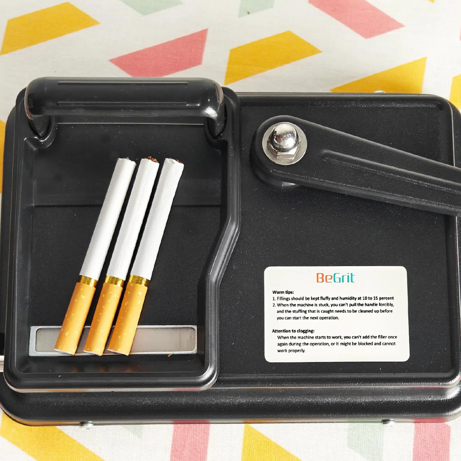 BeGrit Machine à Tuber φ 8mm avec étui à Cigarette, Tubeuse Cigarette