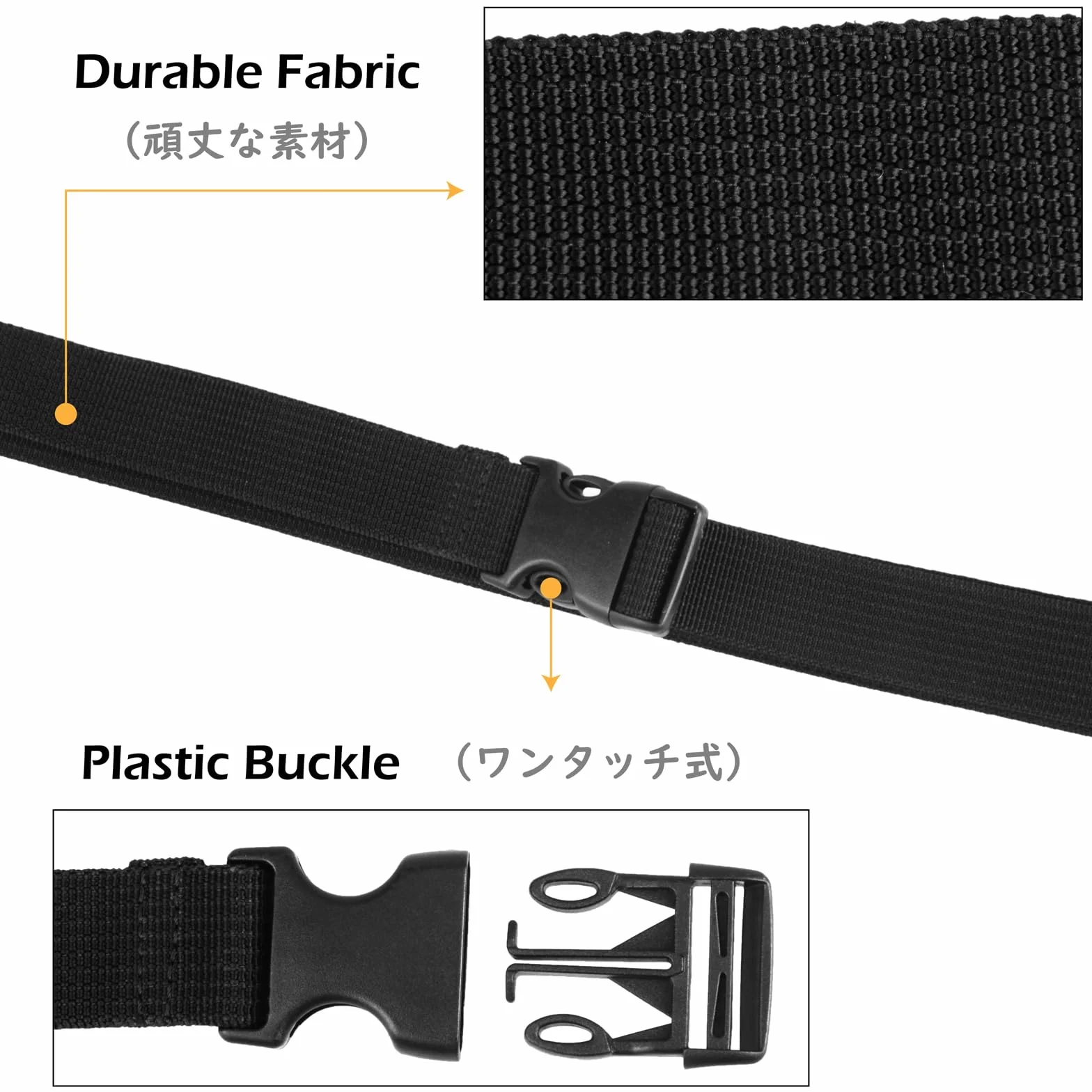 Sangle à Boucle Rapide 25 mm 38 mm Sangle à Cliquet Courroie de Serrage pour Valise Bagage Voyage Arrimage Fixation (2,5 m, Noir - 25mm)