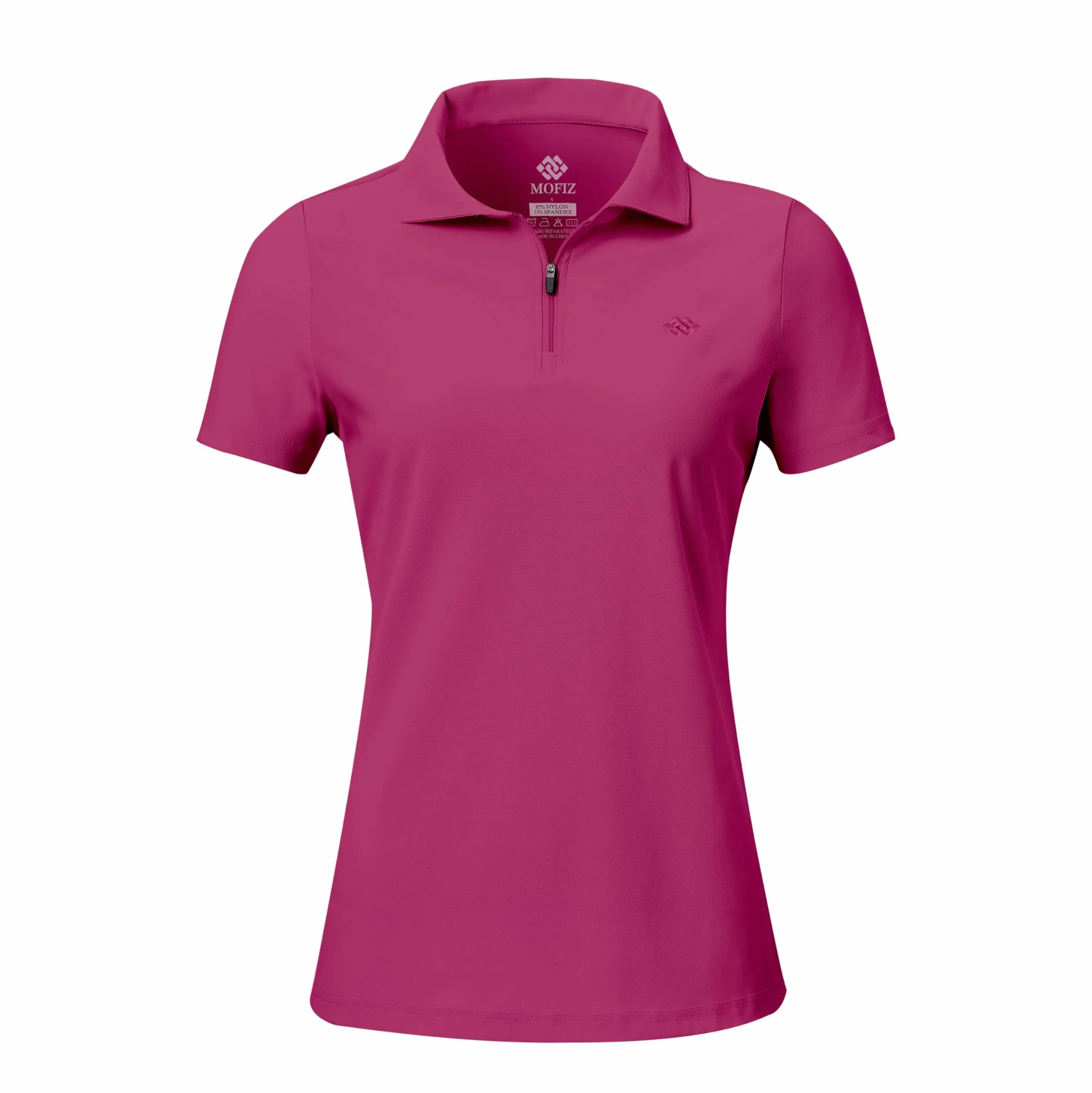 Polo Femme sans Manches 1/4 Zipper Sport Débardeur Golf Tennis Tops