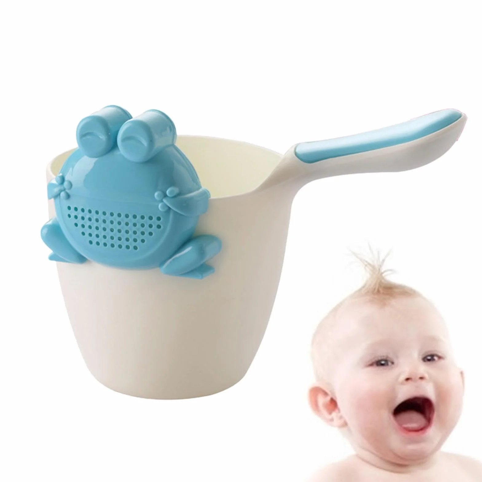 Tasse de bain bébé anti-éclaboussures seau rinçage avec poignée ergonomique