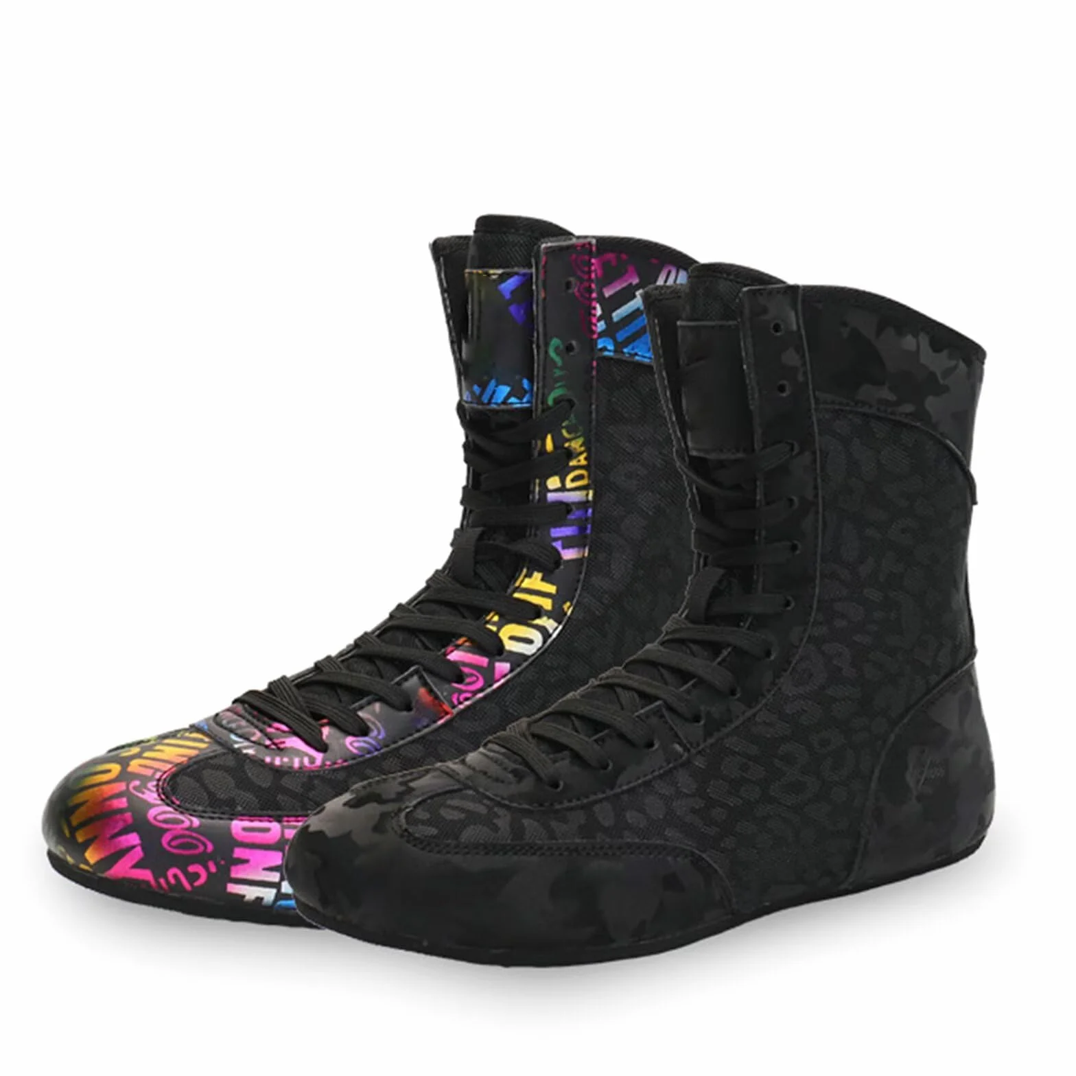 Chaussures de Boxe et de Lutte pour Enfants - Baskets Fitness Montantes Antidérapantes