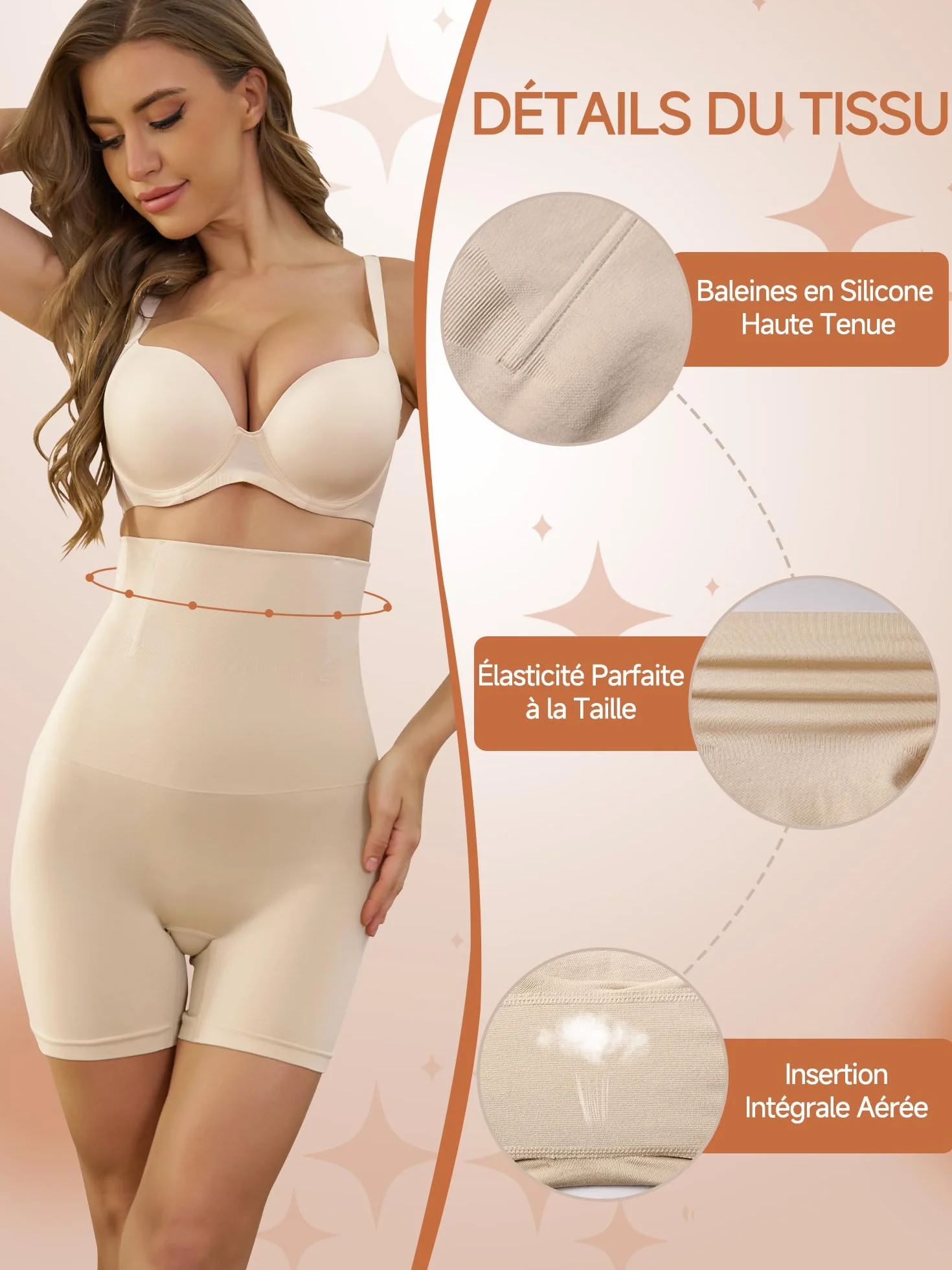 DIGZ Culotte Gainante Femme Taille Haute Invisible Sans Couture Shapewear Slim Confortable