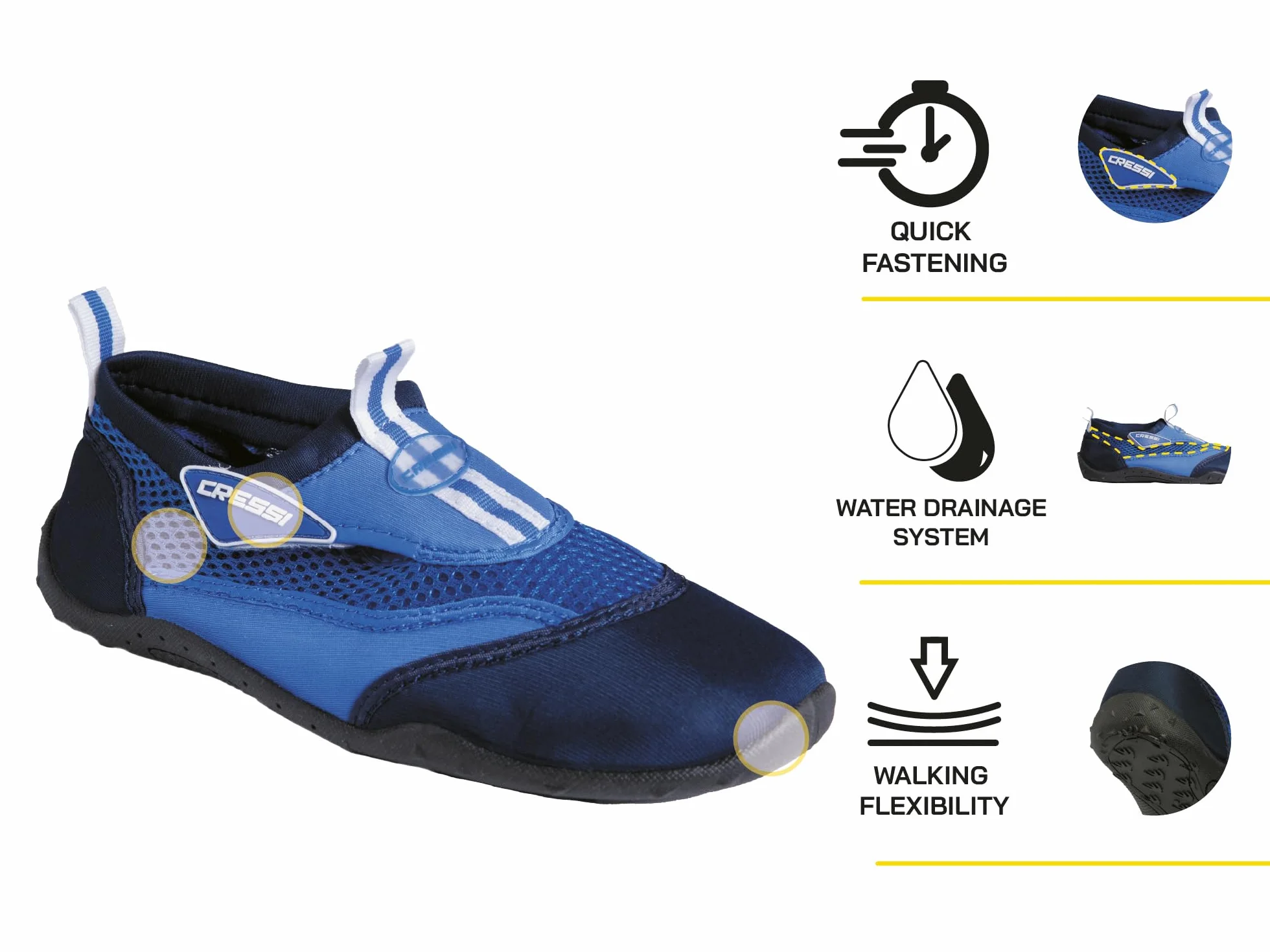 Cressi Reef Chaussures de Plage Polyvalentes pour la Mer et Activités Nautiques