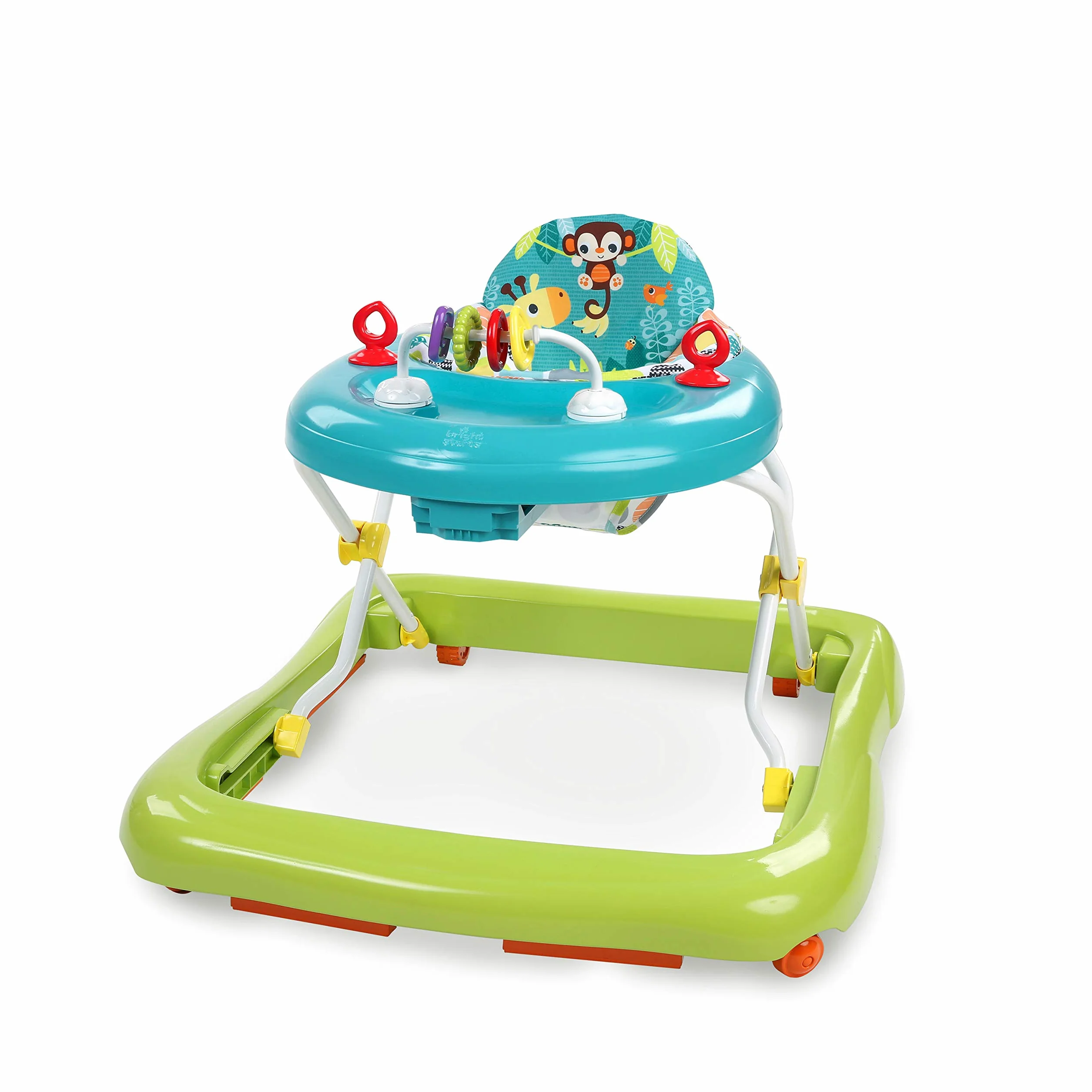 Bright Starts Trotteur Bébé Pliable Giggling Safari Vert/Bleu 6 Mois+