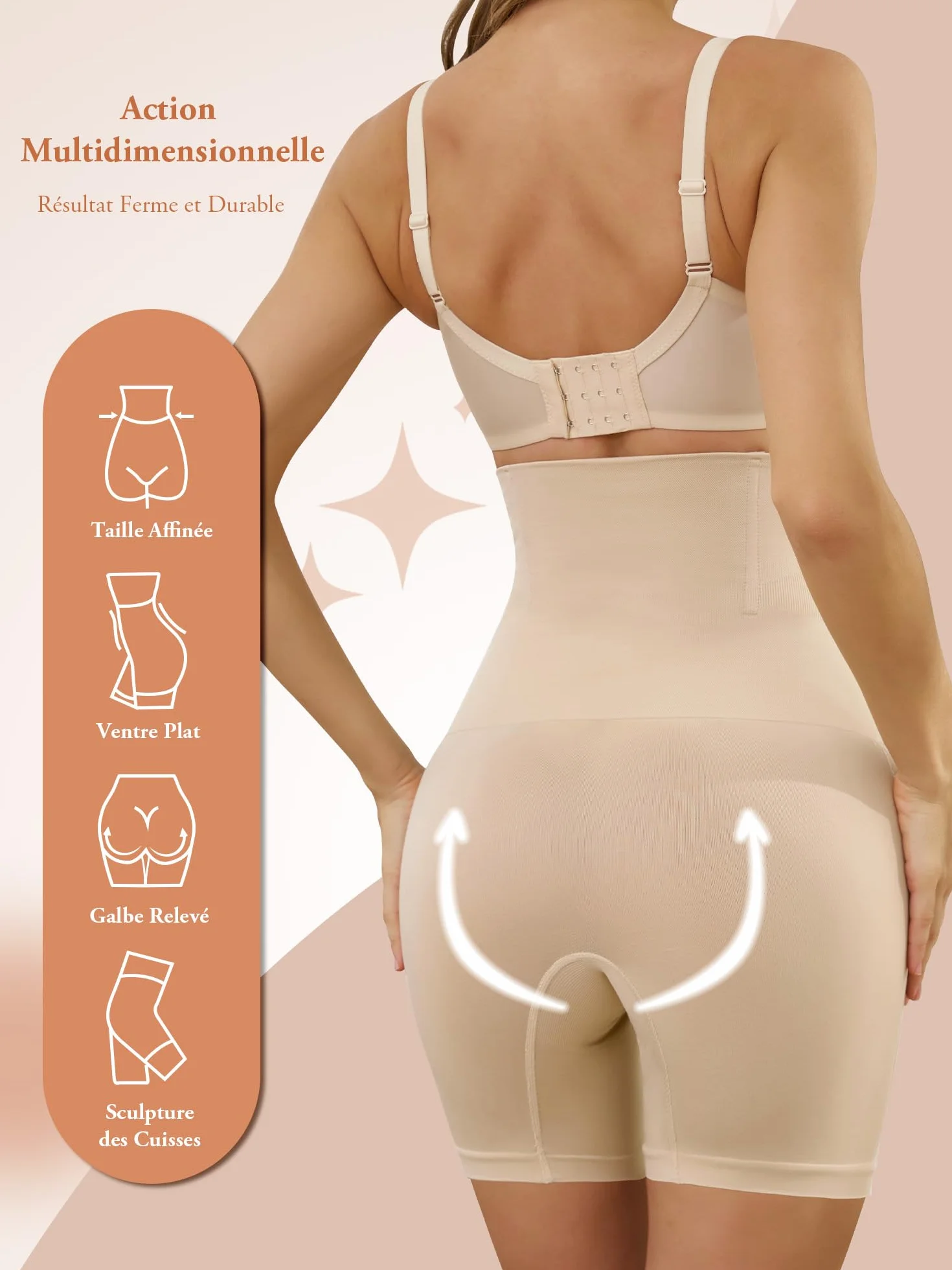 DIGZ Culotte Gainante Femme Taille Haute Invisible Sans Couture Shapewear Slim Confortable