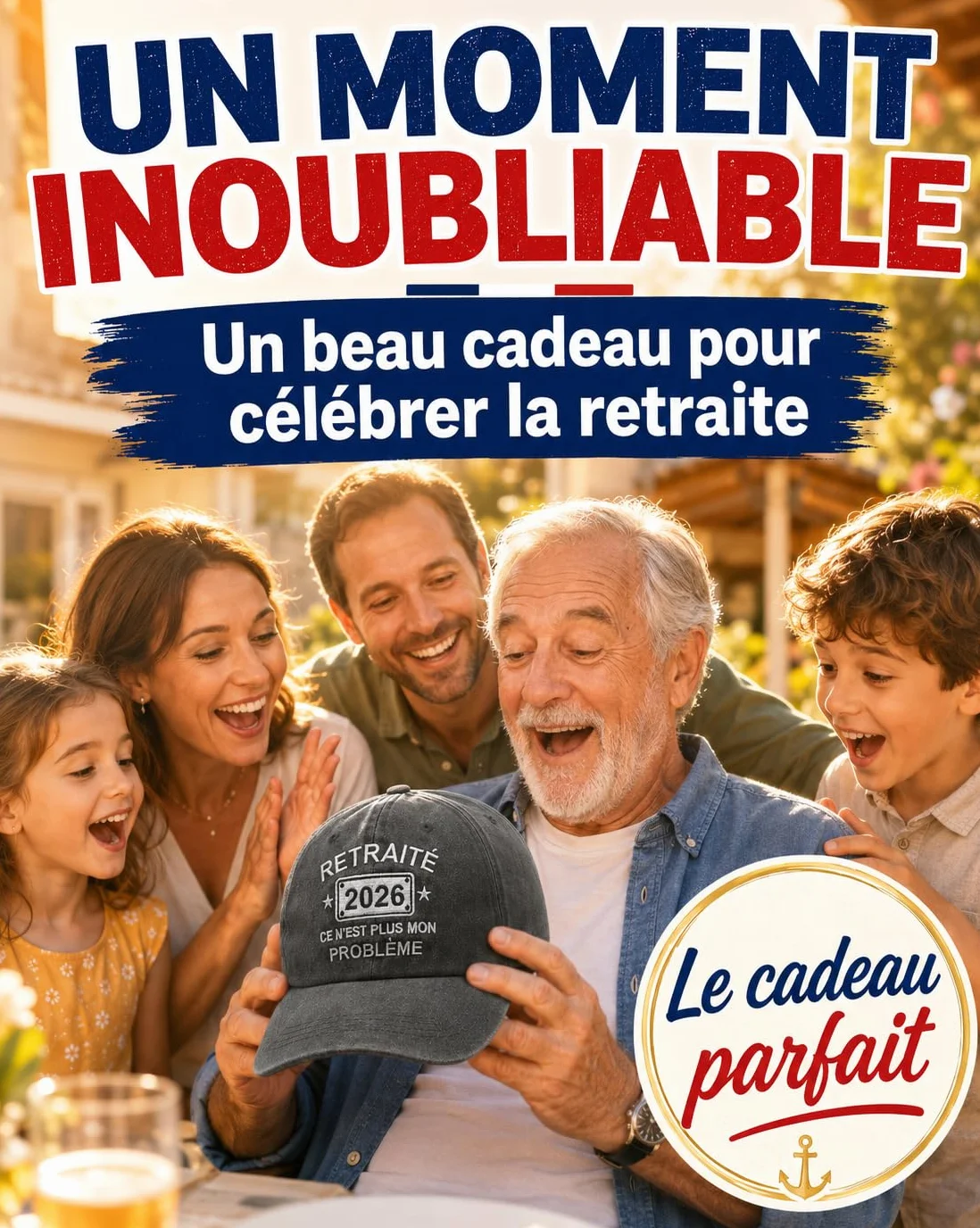 Casquette Retraité 2026 Délavée Vintage Réglable Cadeau Retraite Homme Femme