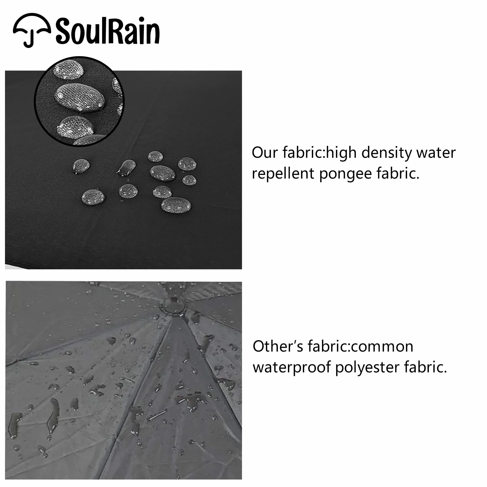 SoulRain 48 poignée en bois classique ouverture automatique pare-chocs séparé