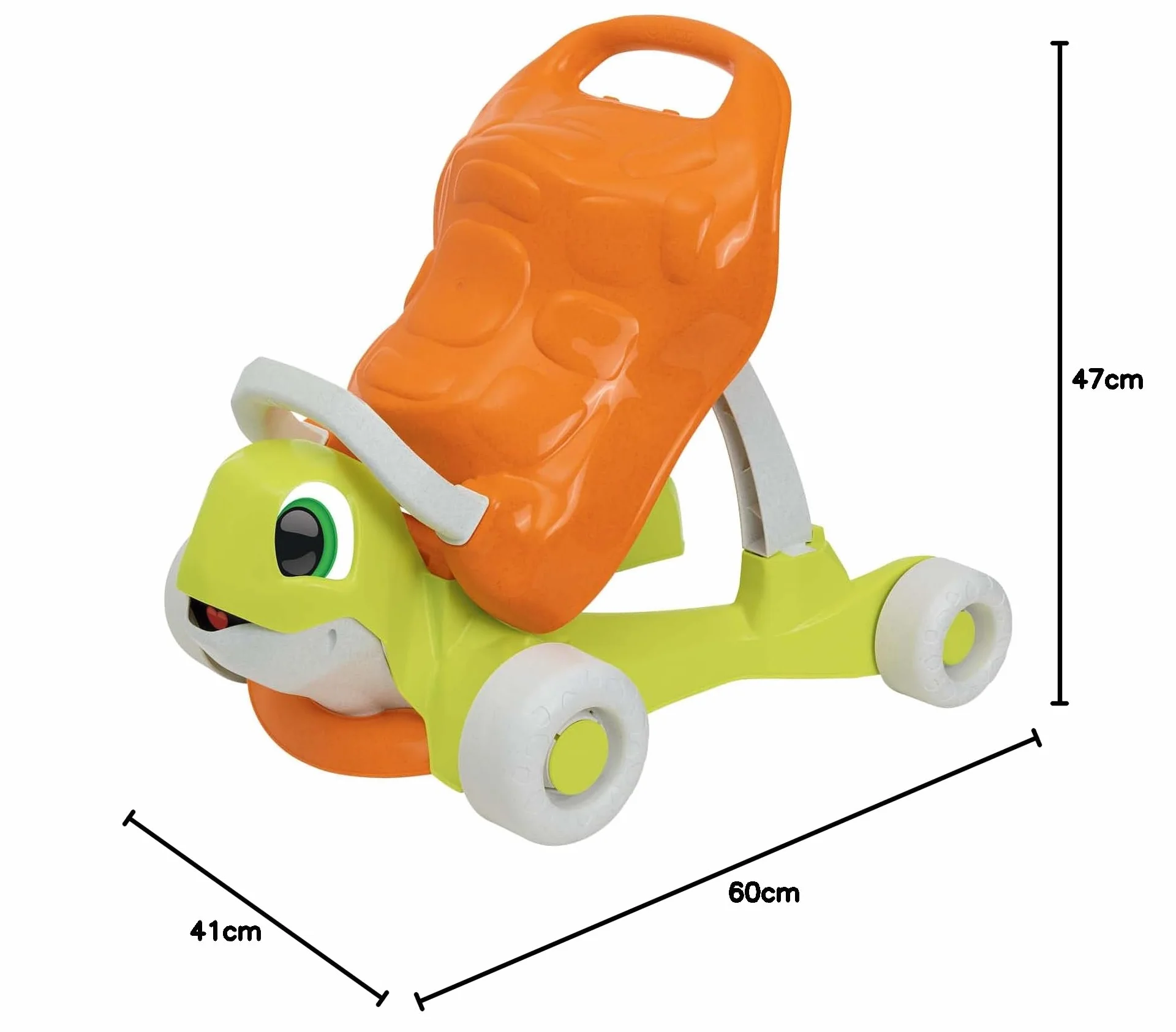 Chicco Tortue Aide à la Marche 2en1 Eco + Trotteur Porteur Plastique Recyclé Fabriqué Italie 9-36 Mois