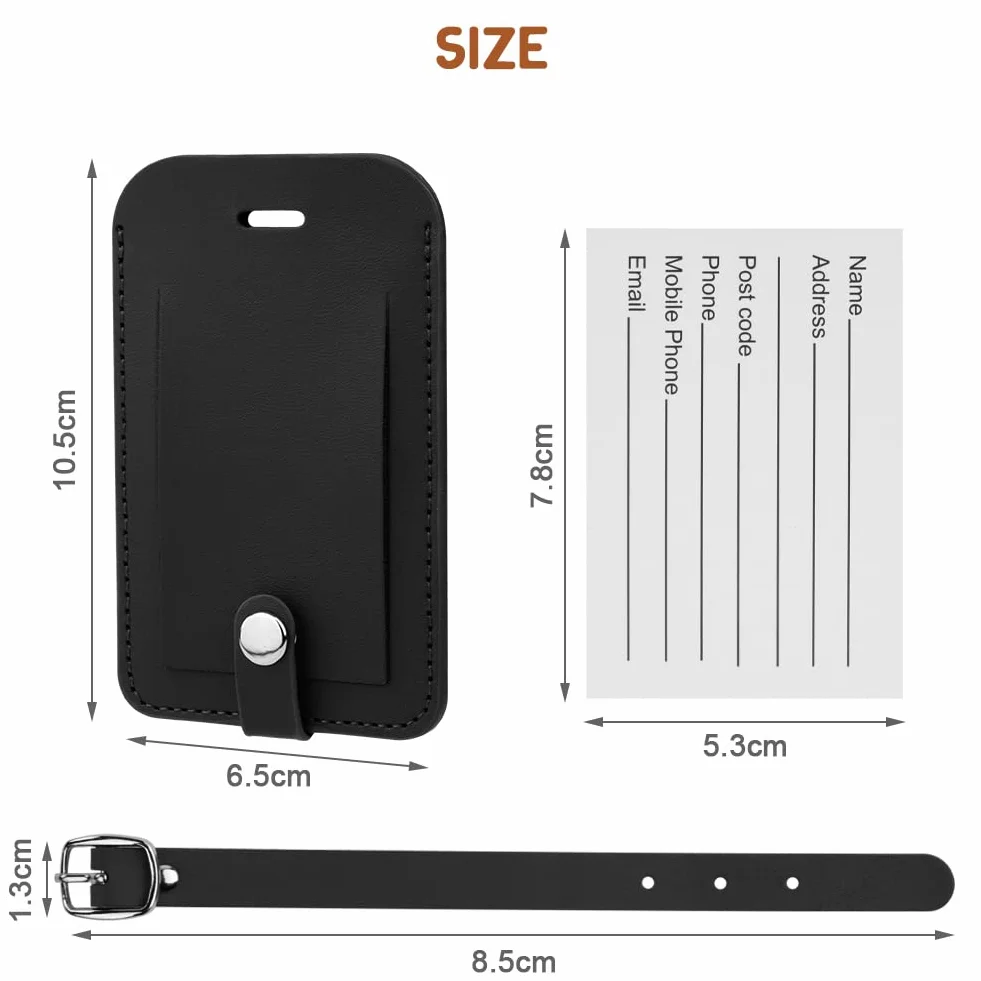 Flintronic Étiquettes de Bagage 2 PCS Identification Valise Sac à Main